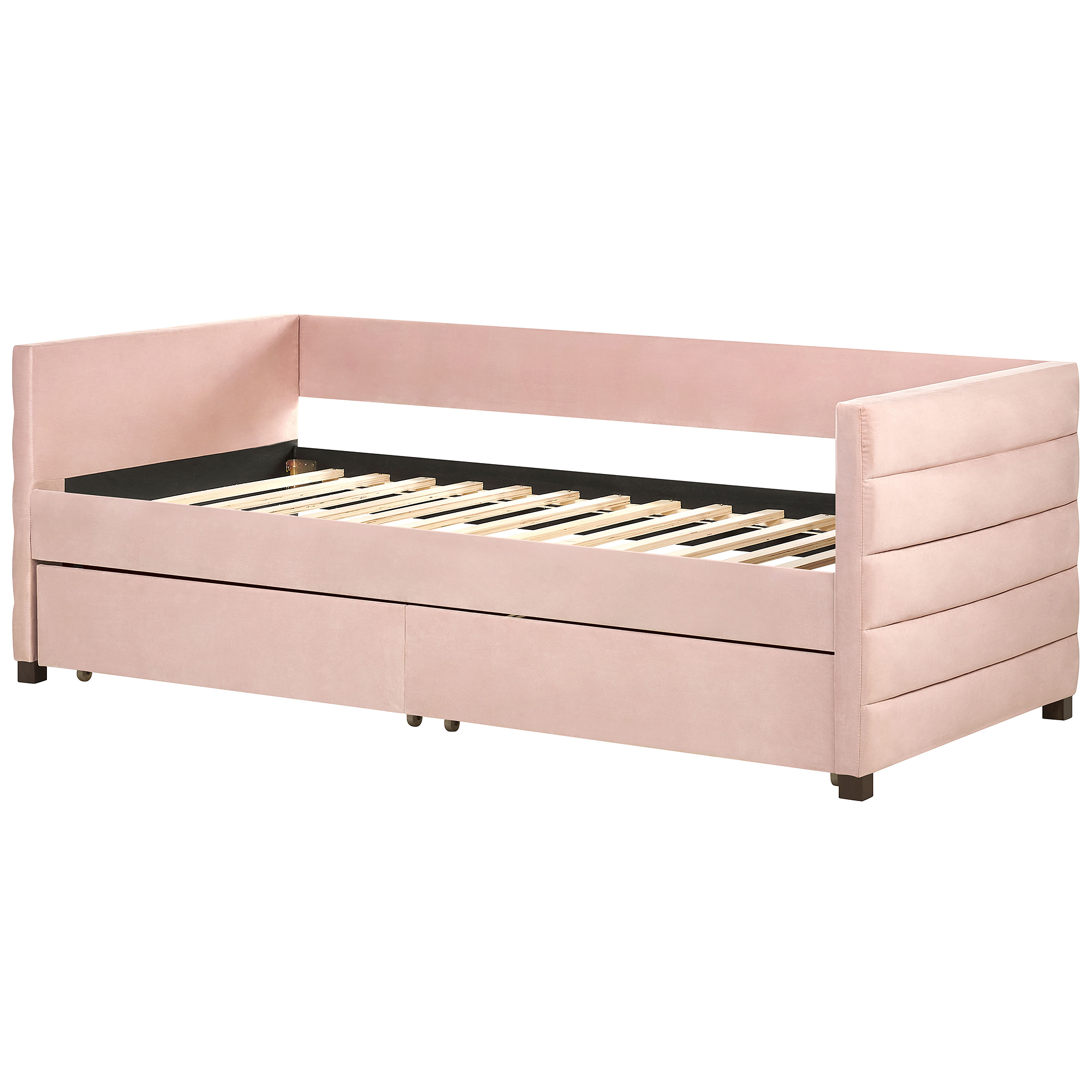 Beliani MARRAY - Slaapbank - Roze - 90 x 200 cm - Fluweel