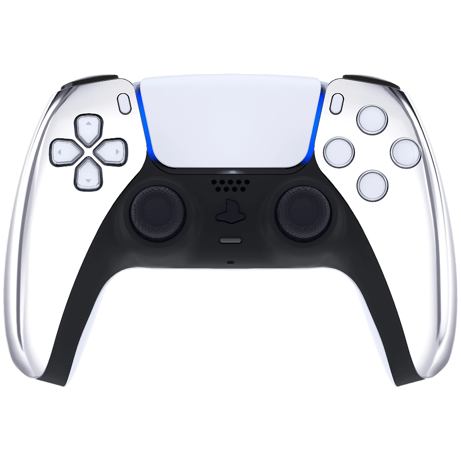 Clever Gaming Clever PS5 Draadloze Dualsense Controller  – Chrome Silver Custom