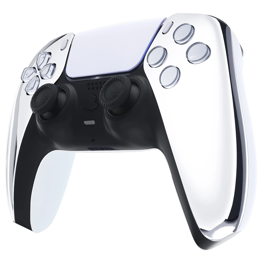 Clever Gaming Clever PS5 Draadloze Dualsense Controller  – Chrome Silver Custom