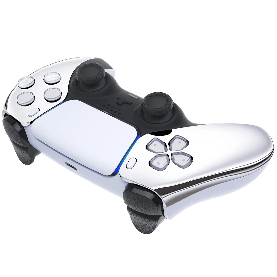 Clever Gaming Clever PS5 Draadloze Dualsense Controller  – Chrome Silver Custom