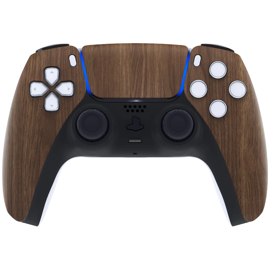 Clever Gaming Clever PS5 Draadloze Dualsense Controller  – Grain Wood Custom