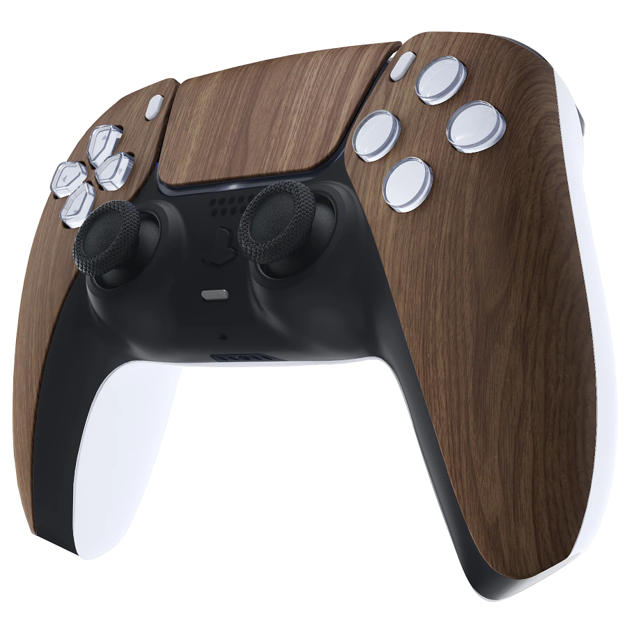 Clever Gaming Clever PS5 Draadloze Dualsense Controller  – Grain Wood Custom