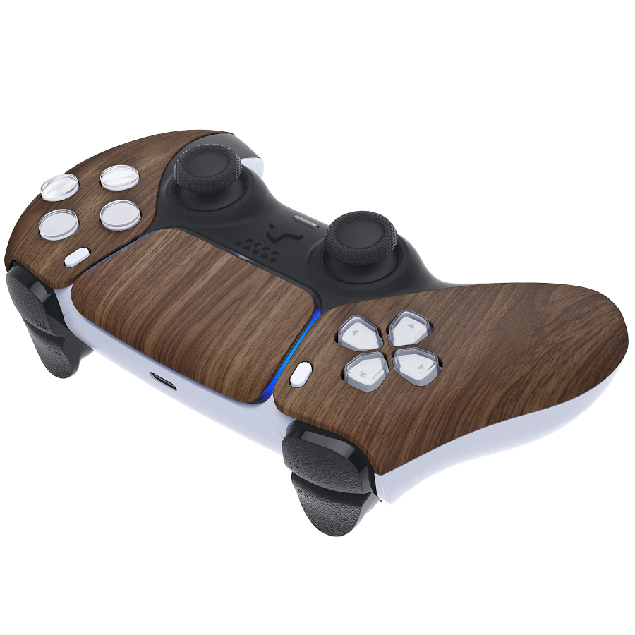 Clever Gaming Clever PS5 Draadloze Dualsense Controller  – Grain Wood Custom