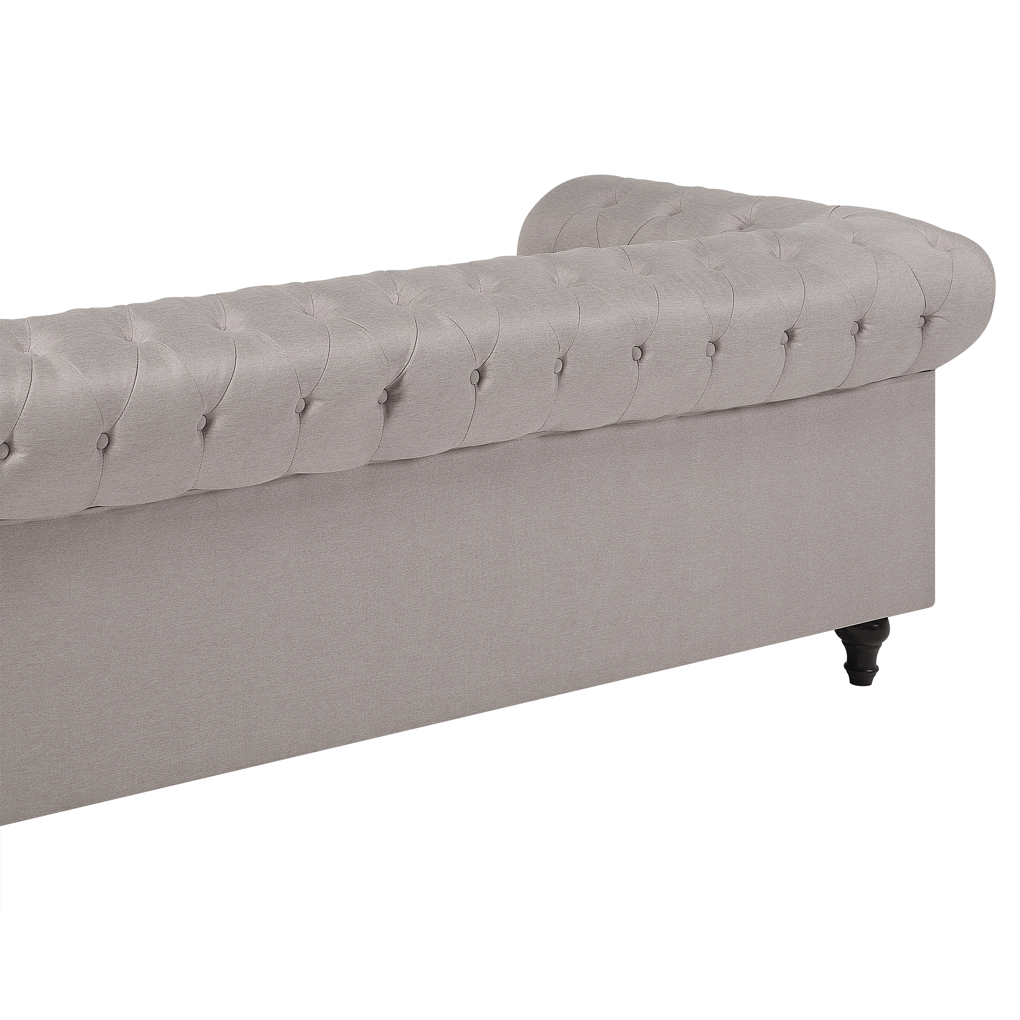 Beliani CHESTERFIELD - Hoekbank - Beige - Linkerzijde - 280 cm - Polyester