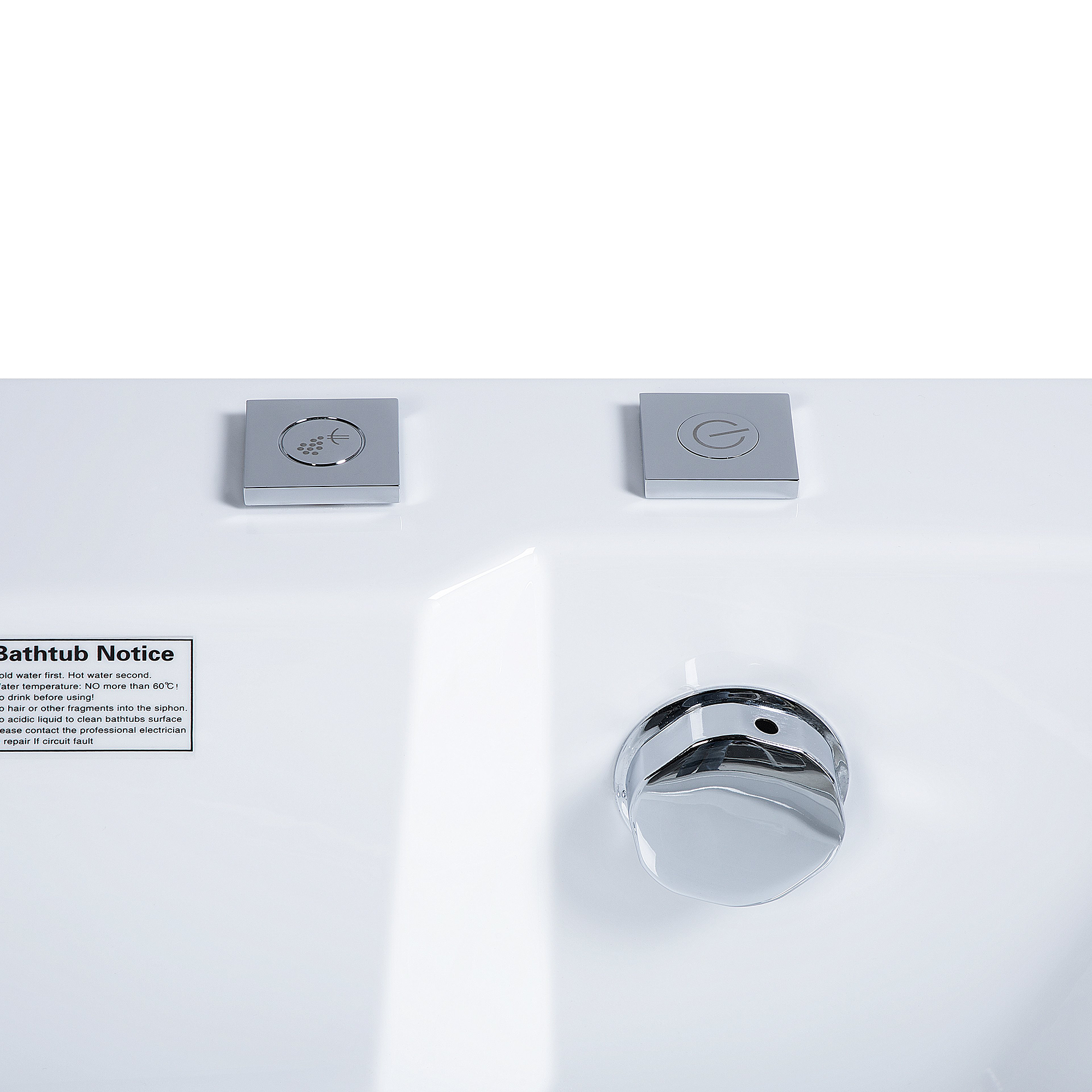 Beliani MARINA - Hoekbad whirlpool - Wit - 135 x 190 cm - Acryl