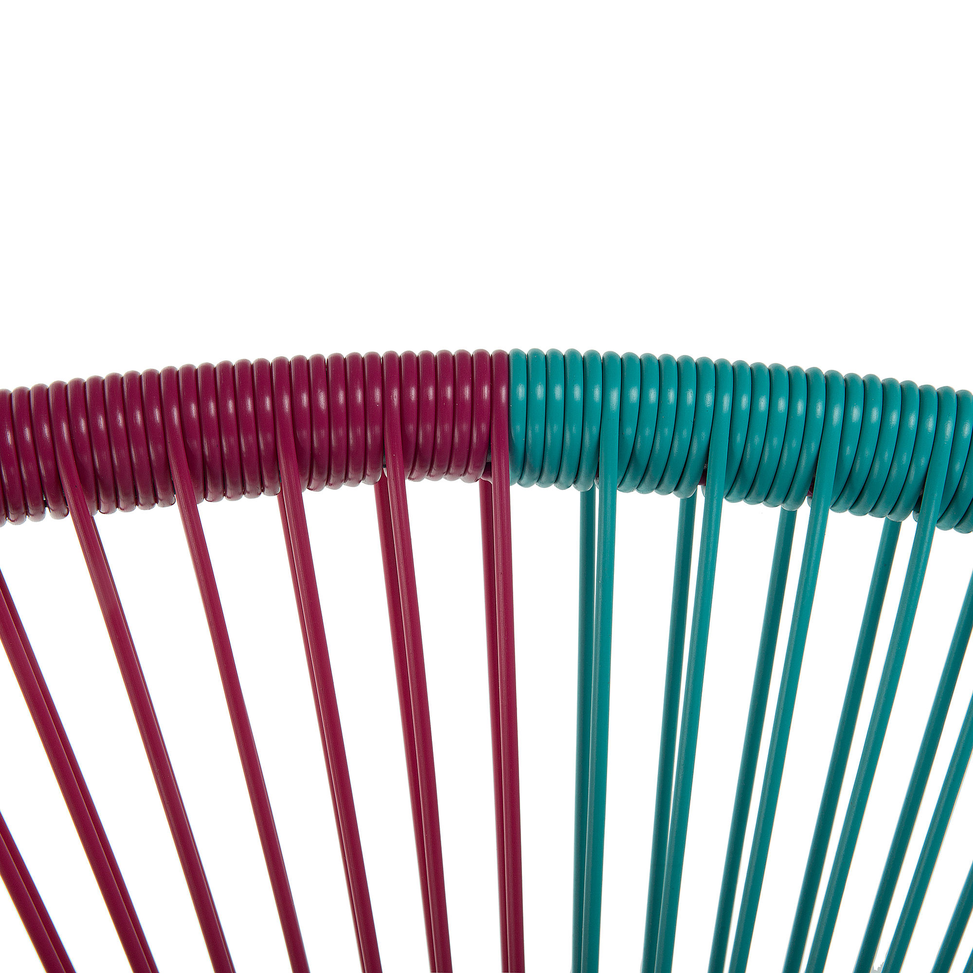 Beliani ACAPULCO  - Tuinstoel set van 2 - Roze/Turquoise - PE rotan