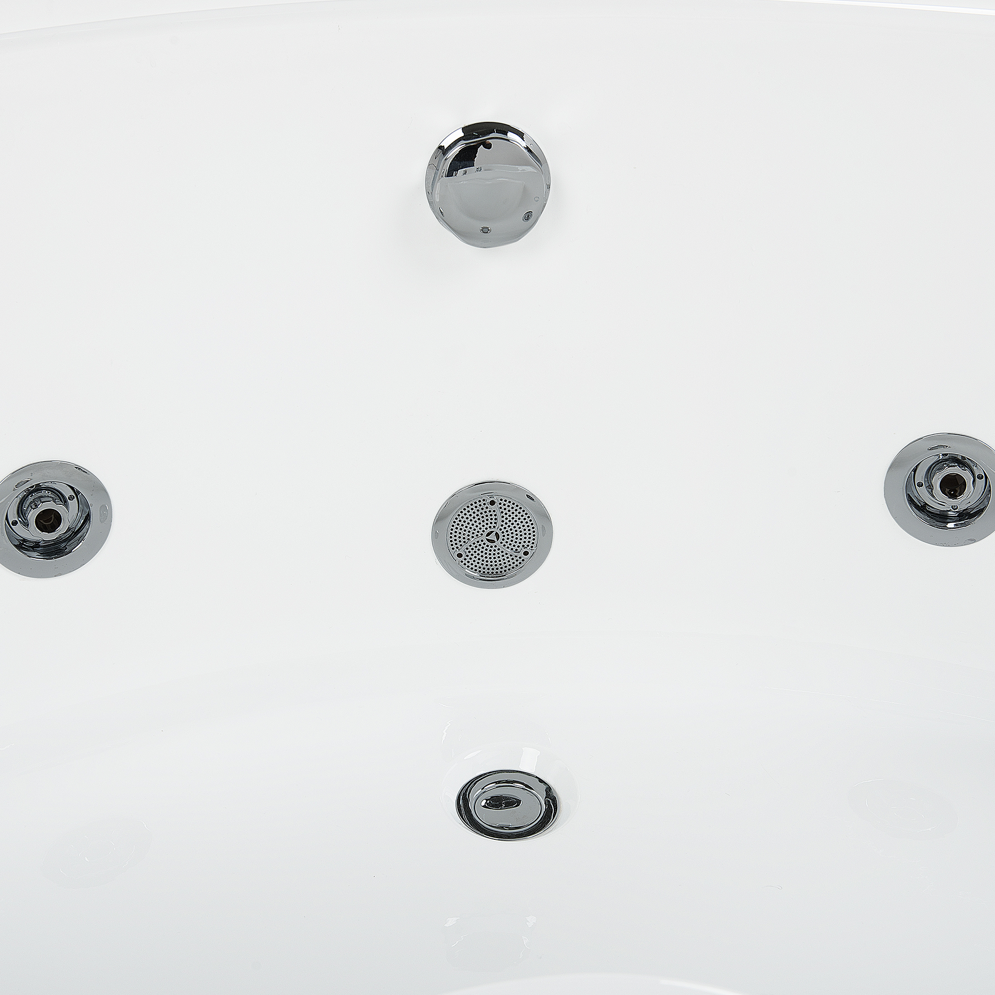 Beliani PELICAN - Hoekbad whirlpool - Wit - 165 x 206 cm - Acryl