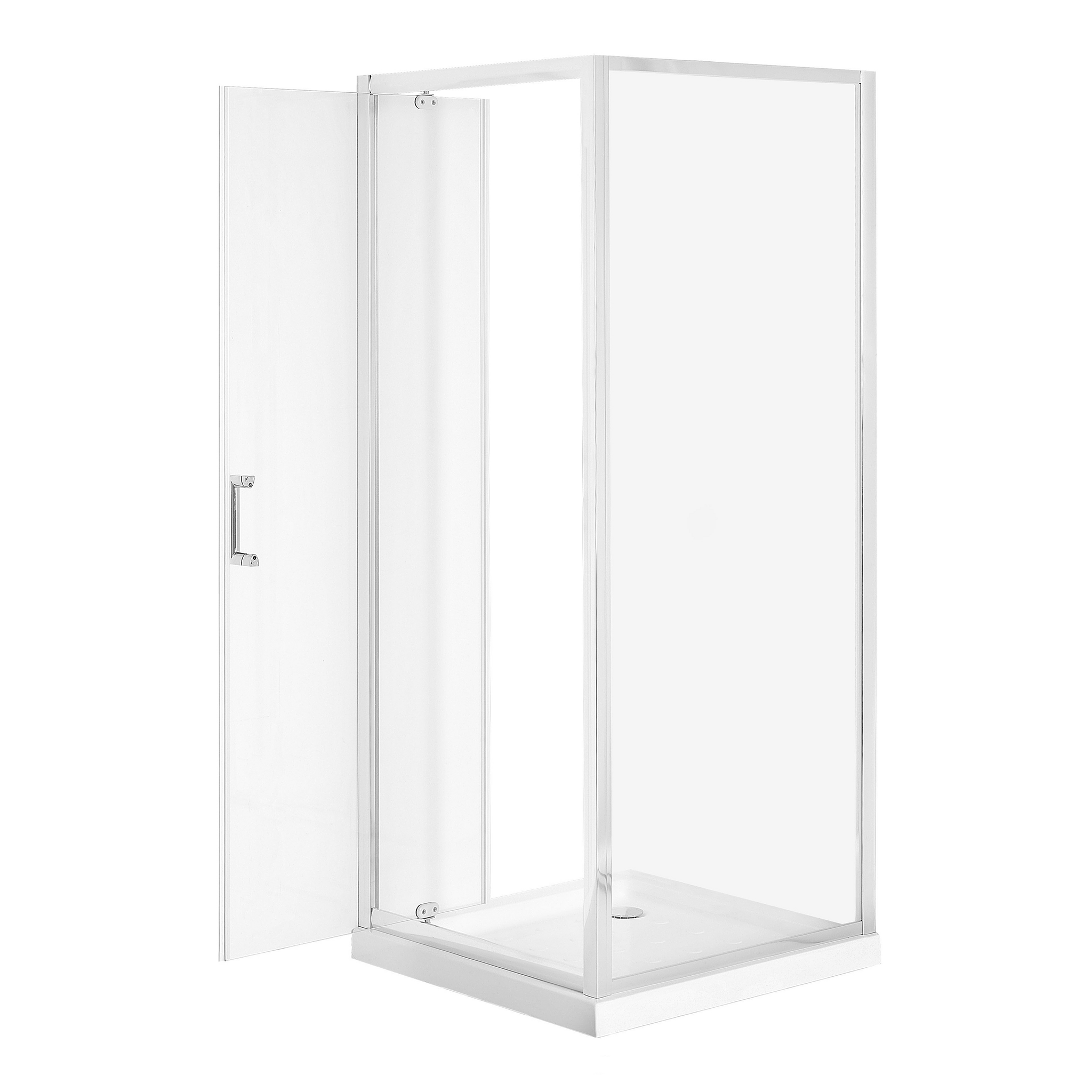 Beliani DARLI - Douchecabine - Zilver - 70 x 70 x 185 cm - Veiligheidsglas