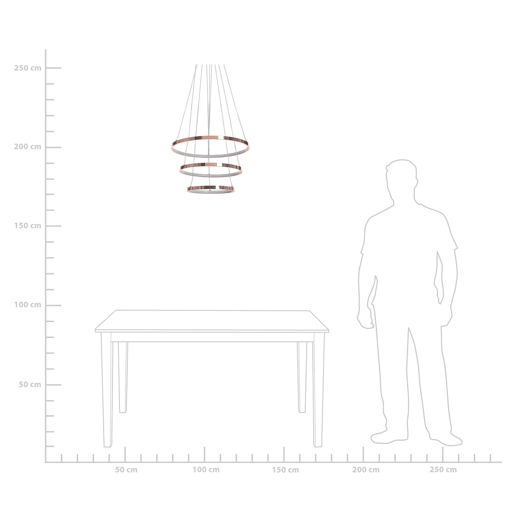 Beliani ATREK - Hanglamp - Roségoud - Aluminium