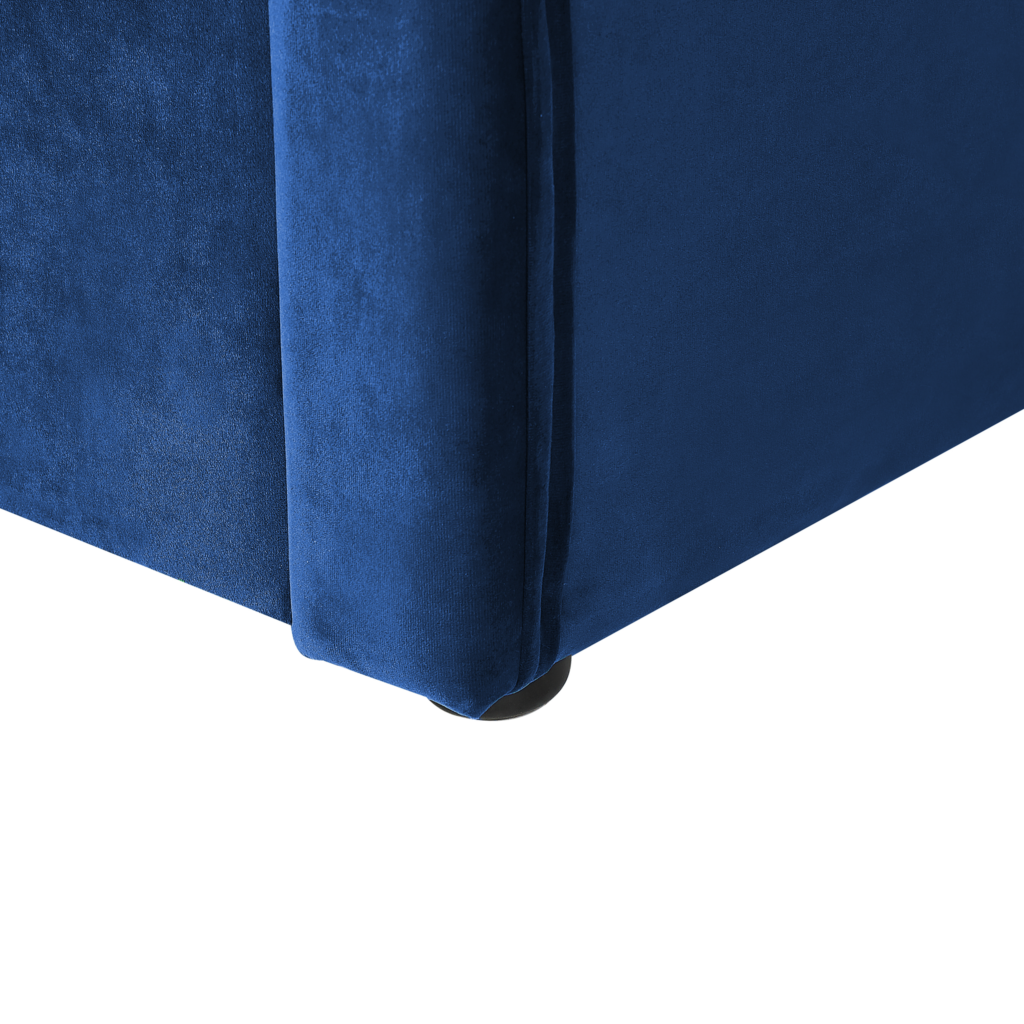 Beliani MONTARGIS - Onderschuifbed - Blauw - 90 x 200 cm - Fluweel