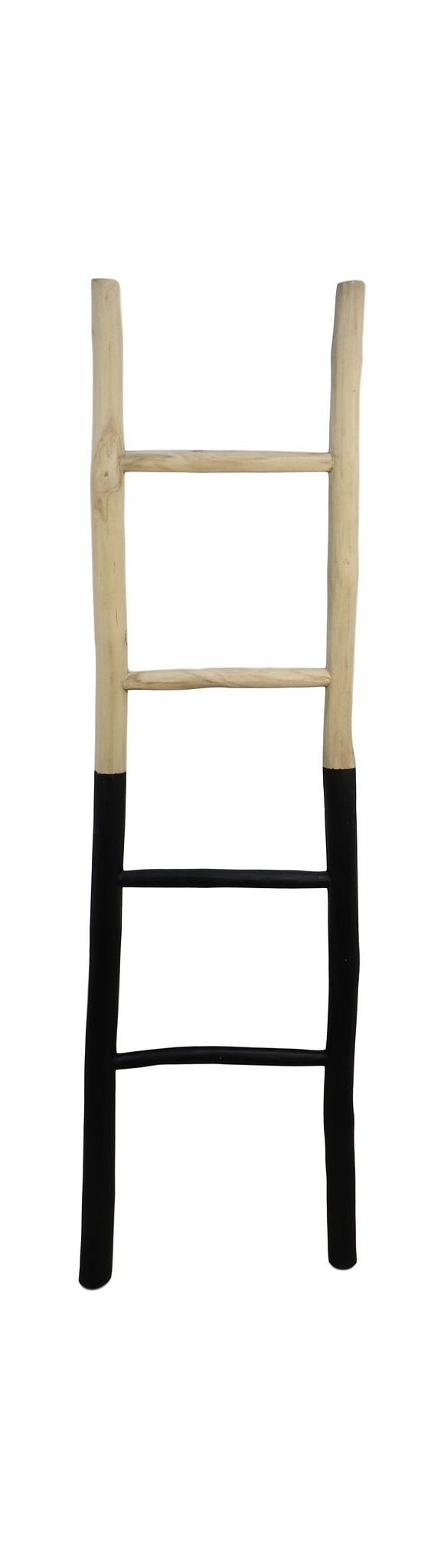 HSM Collection-Decoratieve Ladder -45x4x150-Naturel/Zwart-Teak