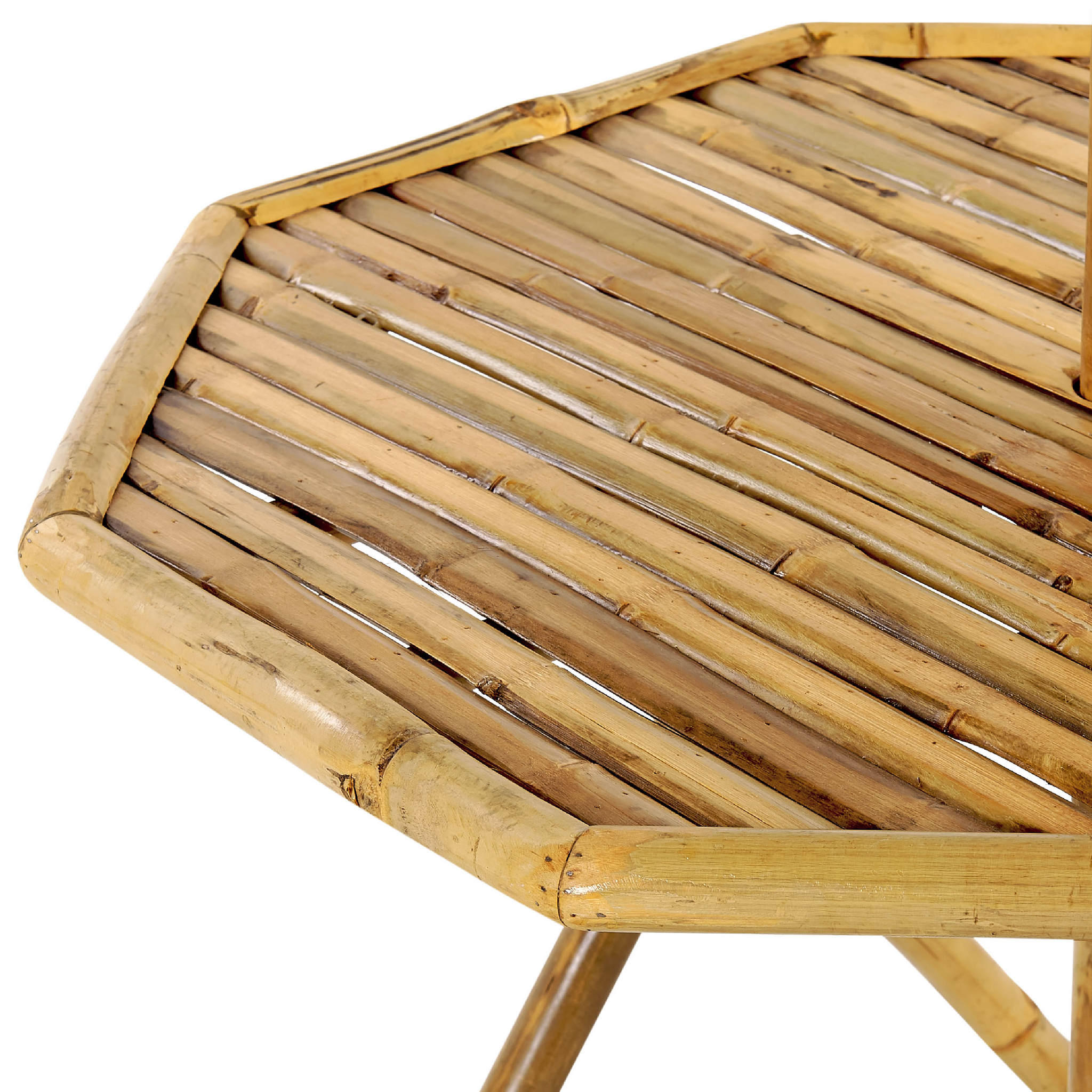 Beliani MOLISE  - Tuintafel - Lichte houtkleur - 85 x 85 cm - Bamboehout