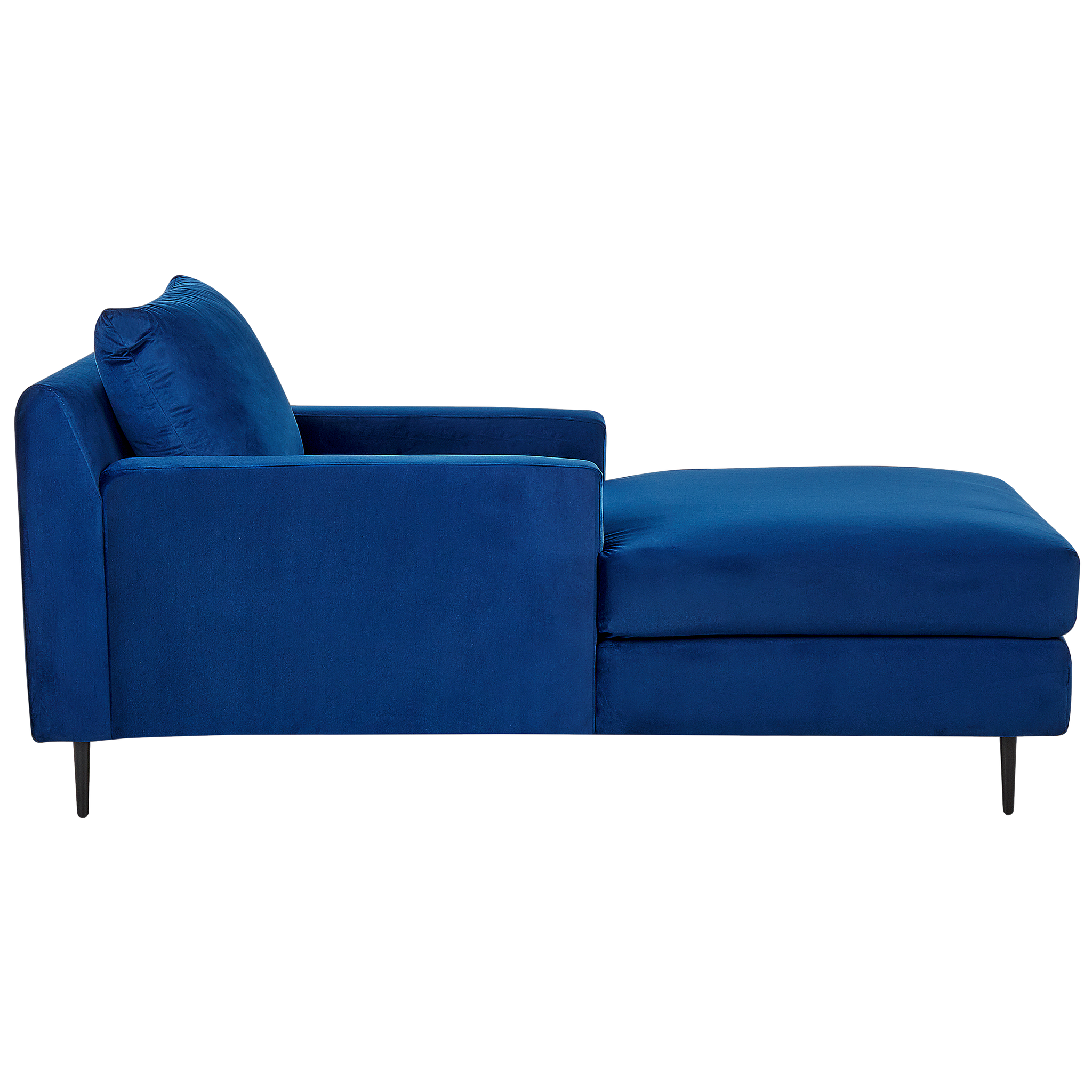 Beliani GUERET - Chaise longue - Blauw - Symmetrisch - Fluweel