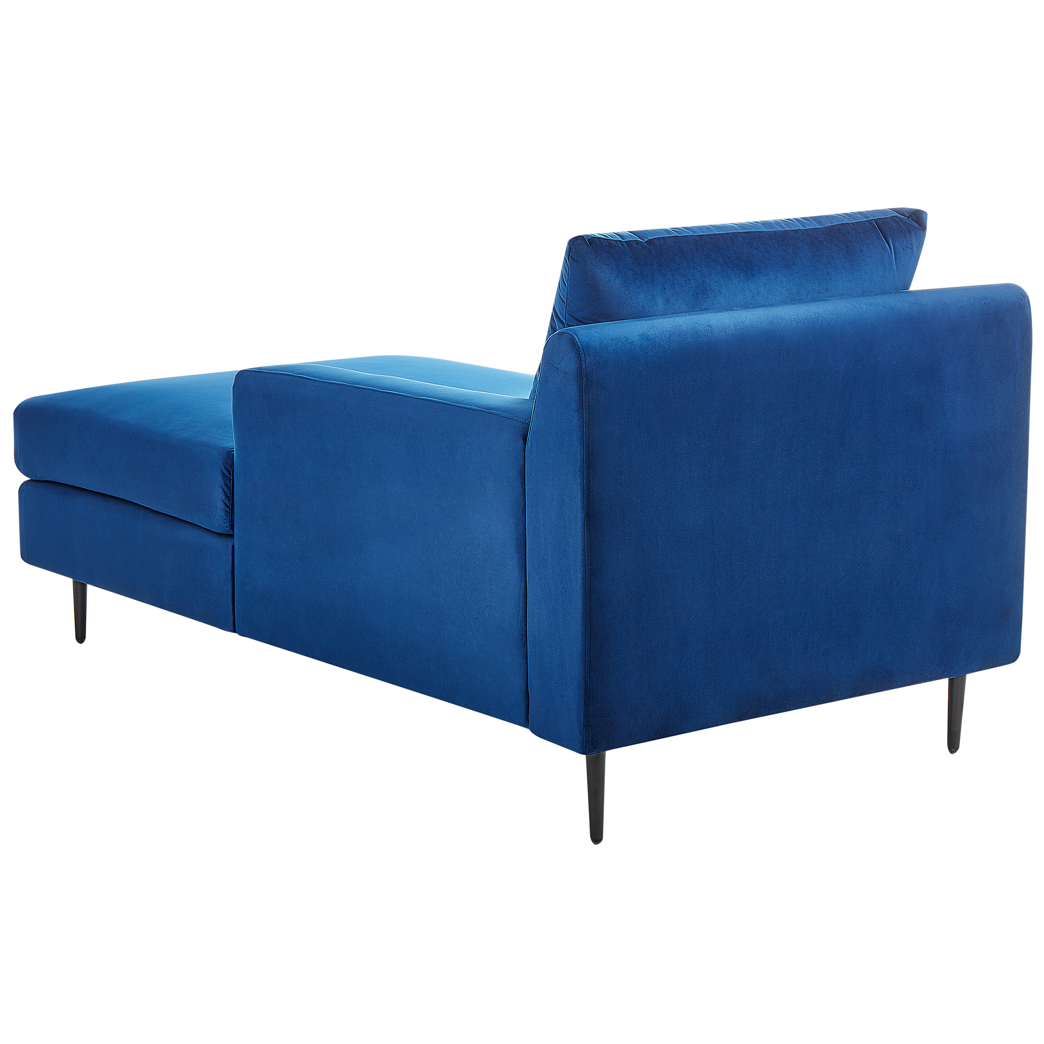 Beliani GUERET - Chaise longue - Blauw - Symmetrisch - Fluweel