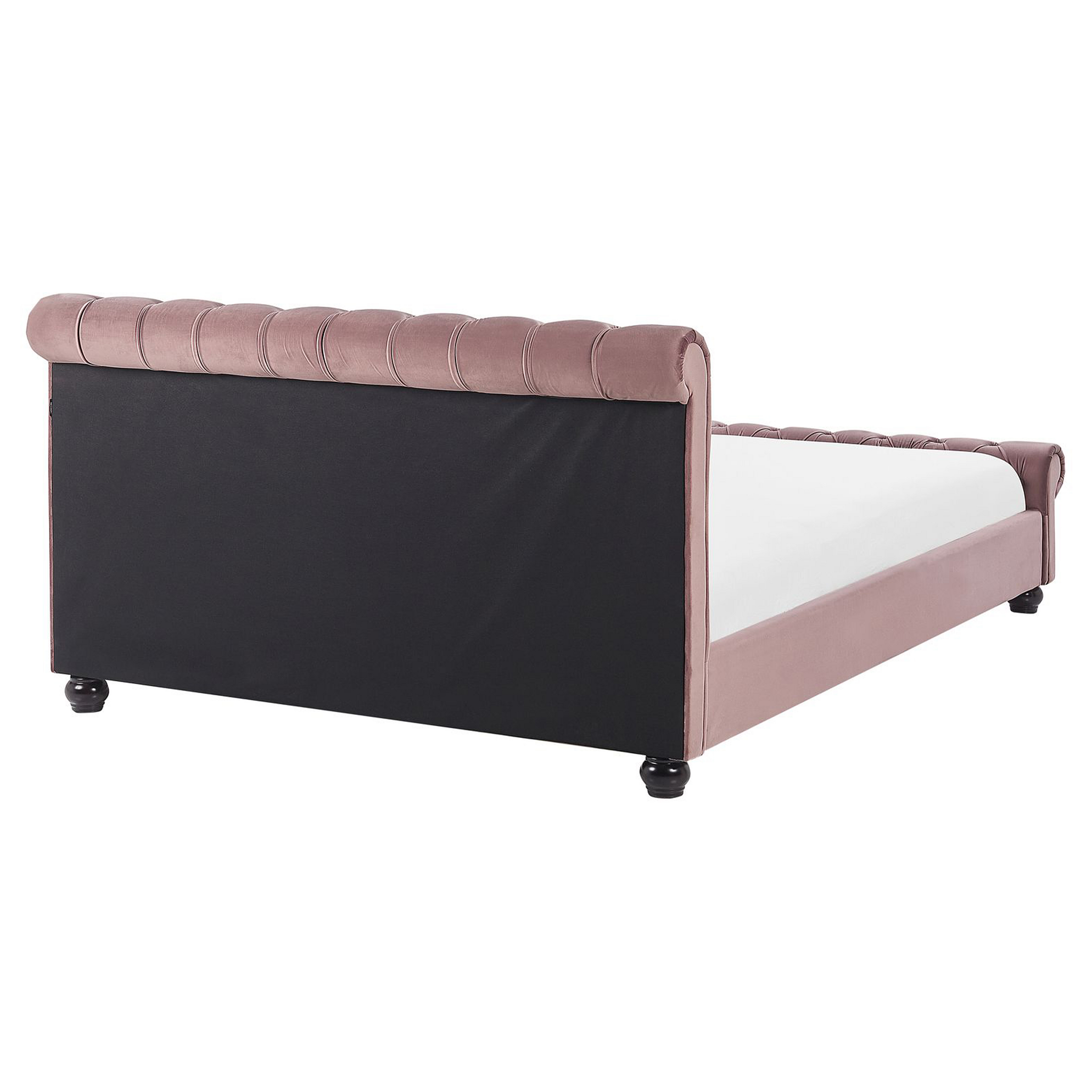 Beliani AVALLON - Waterbed - Roze - 160 x 200 cm - Fluweel