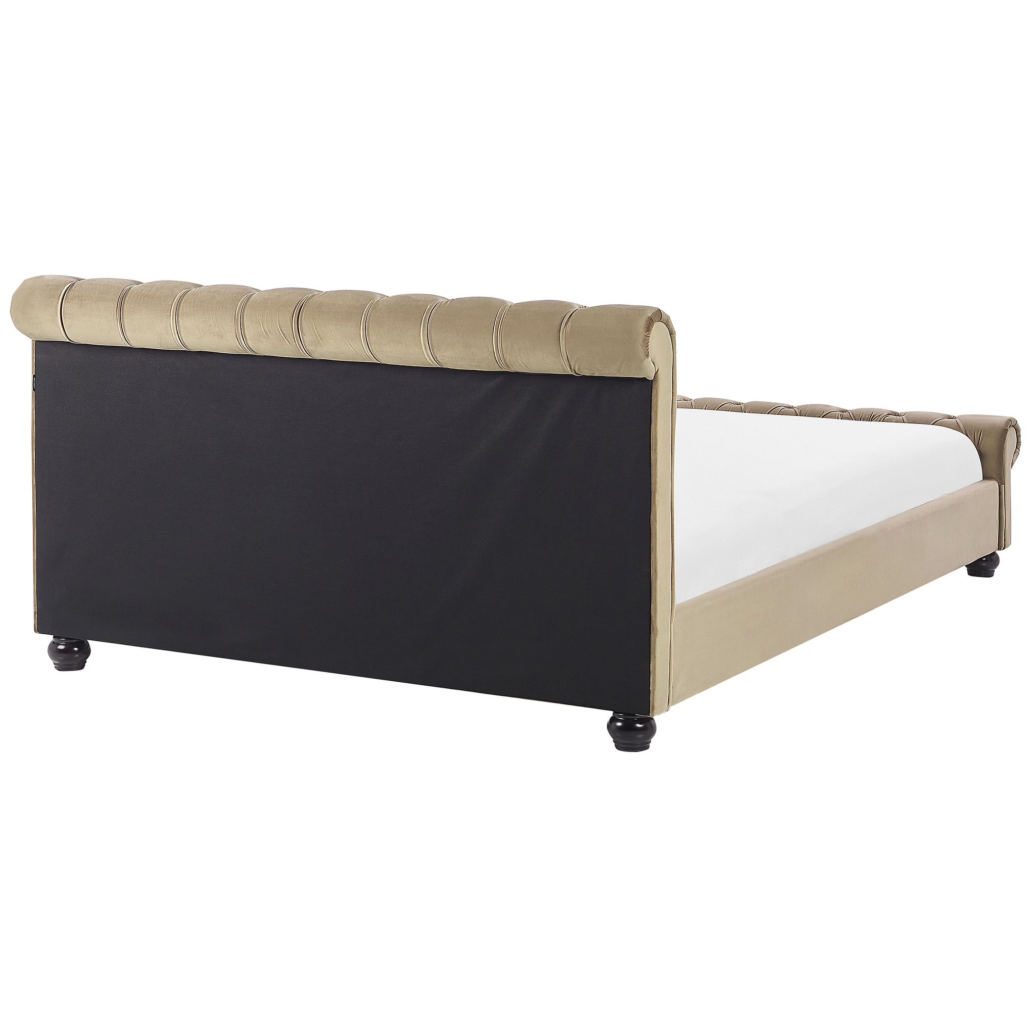 Beliani AVALLON - Waterbed - Beige - 160 x 200 cm - Fluweel