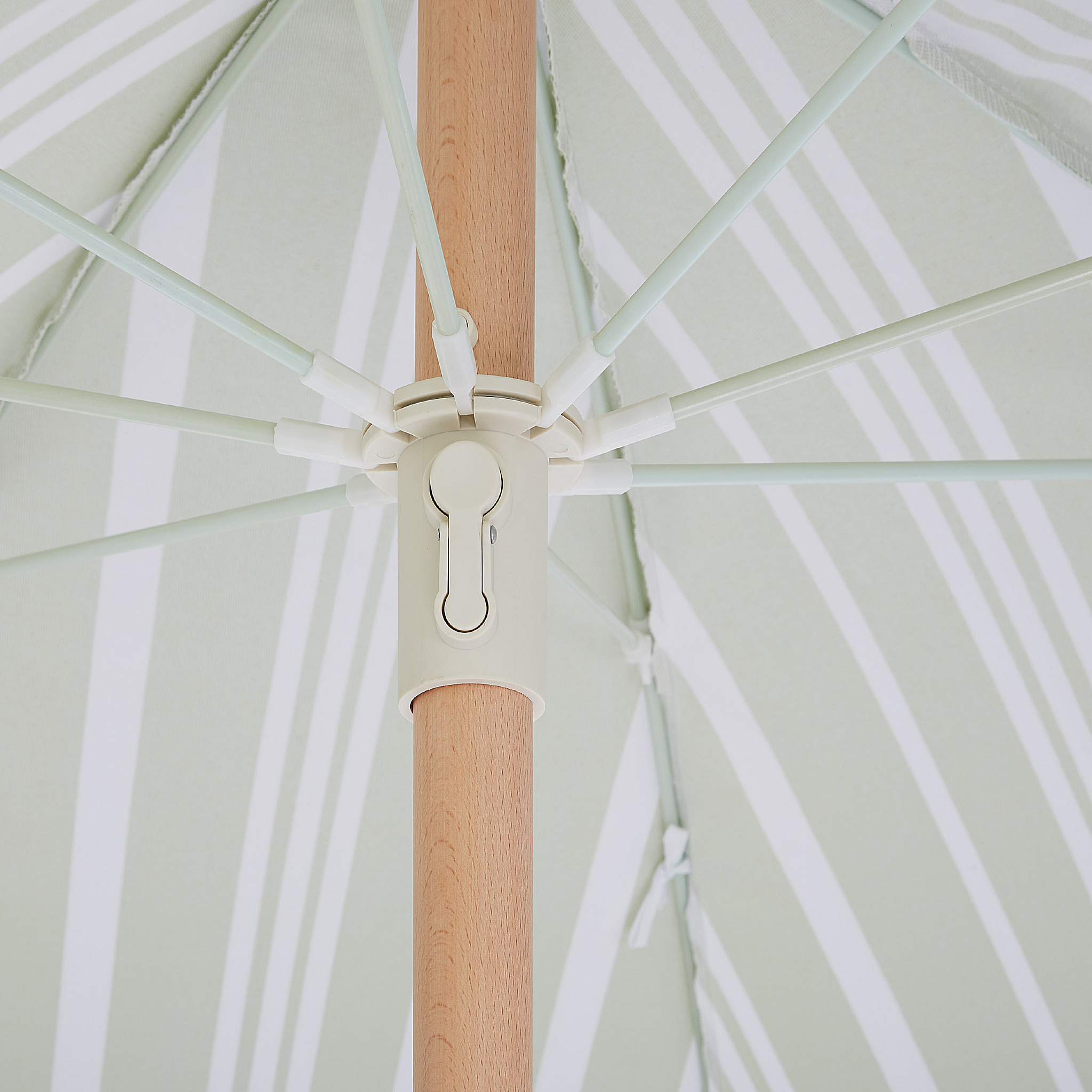 Beliani MONDELLO - Parasol - Groen/Wit - Polyester