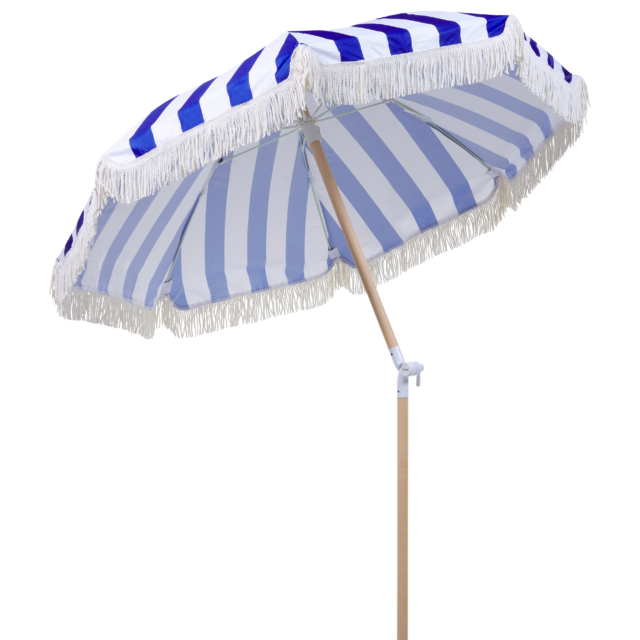 Beliani MONDELLO - Parasol - Blauw/Wit - Polyester