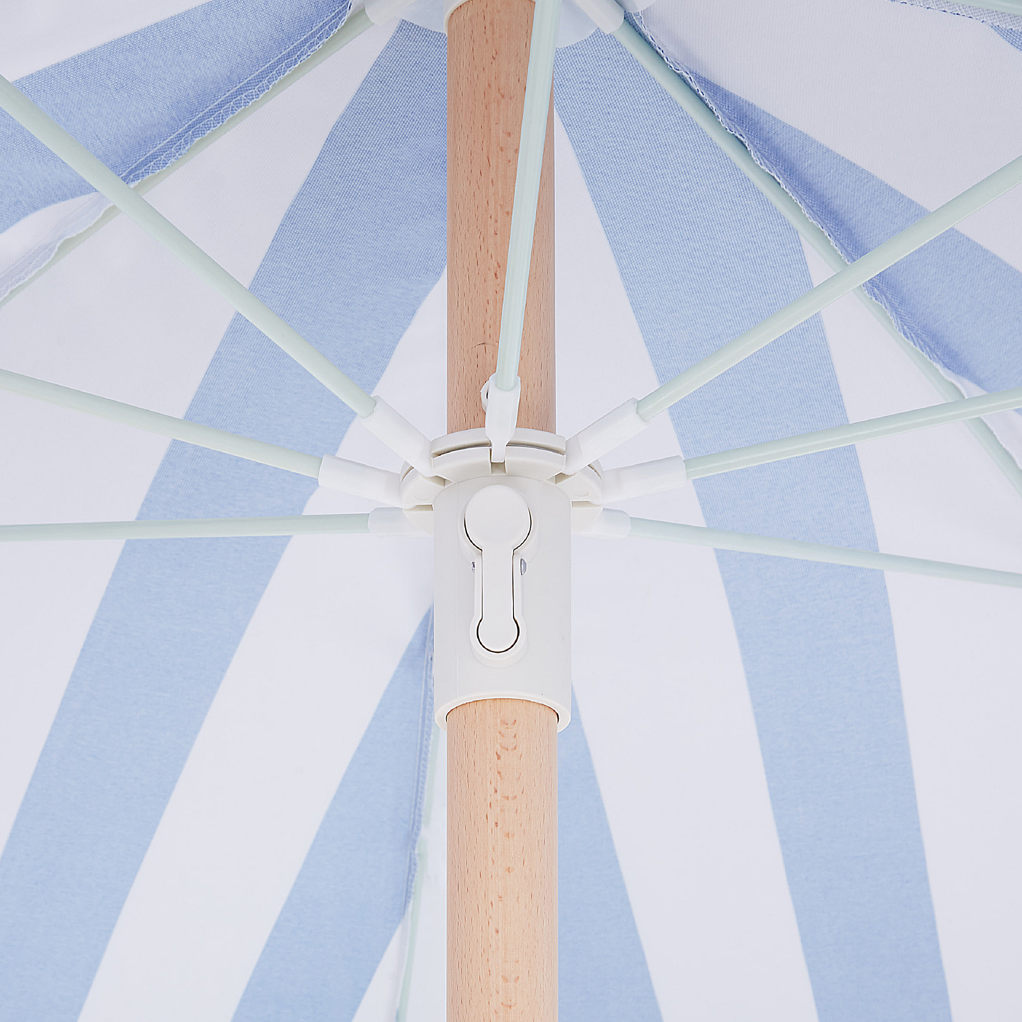 Beliani MONDELLO - Parasol - Blauw/Wit - Polyester