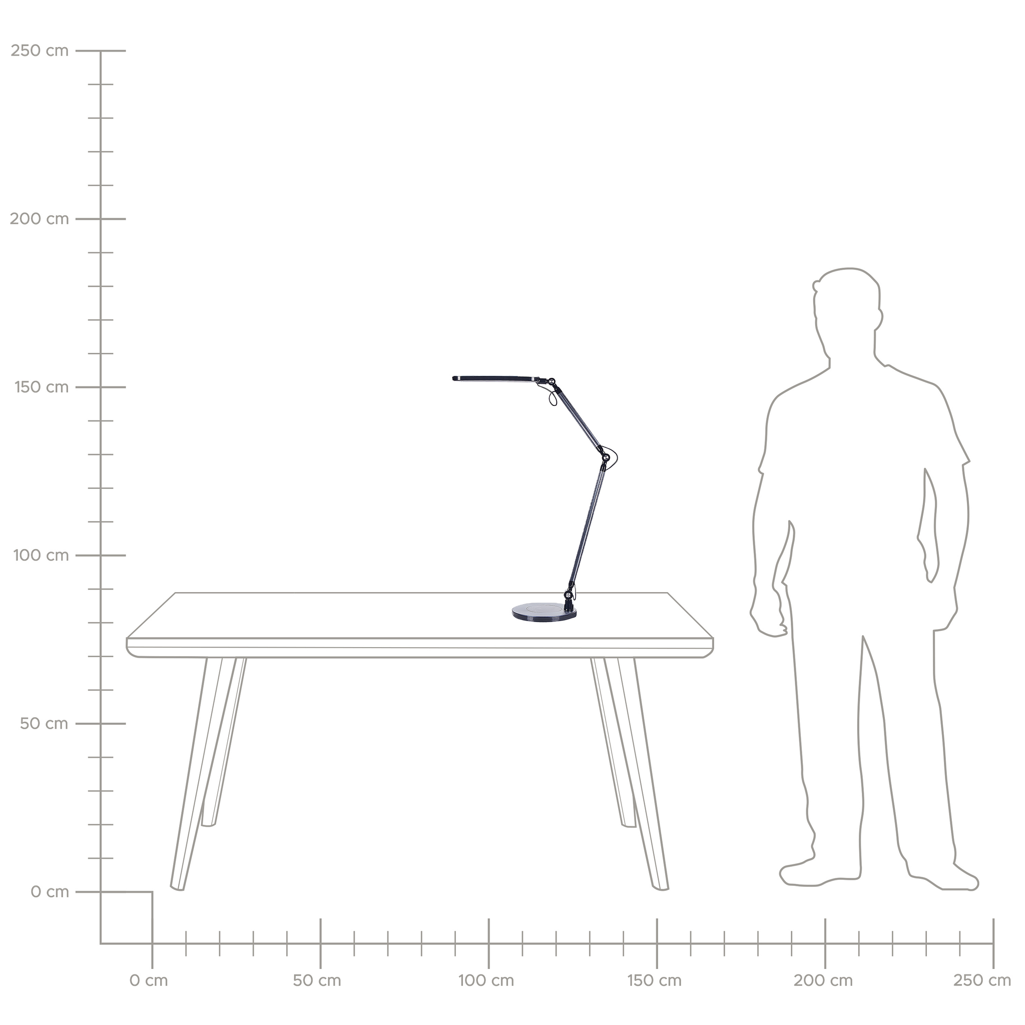 Beliani GRUS - Bureaulamp - Zwart - Aluminium