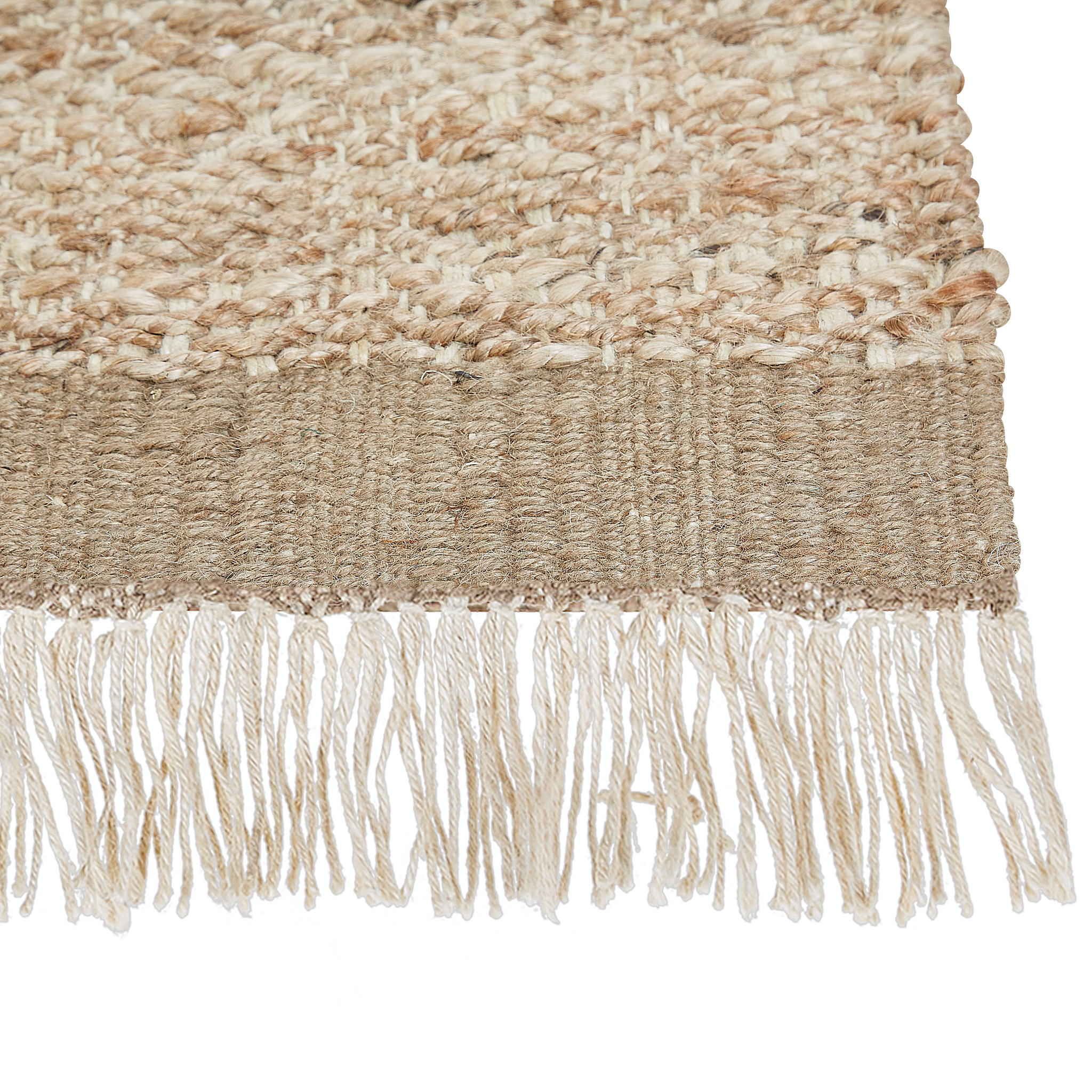 Beliani ABANA - Jute vloerkleed - Beige - 140 x 200 cm - Jute