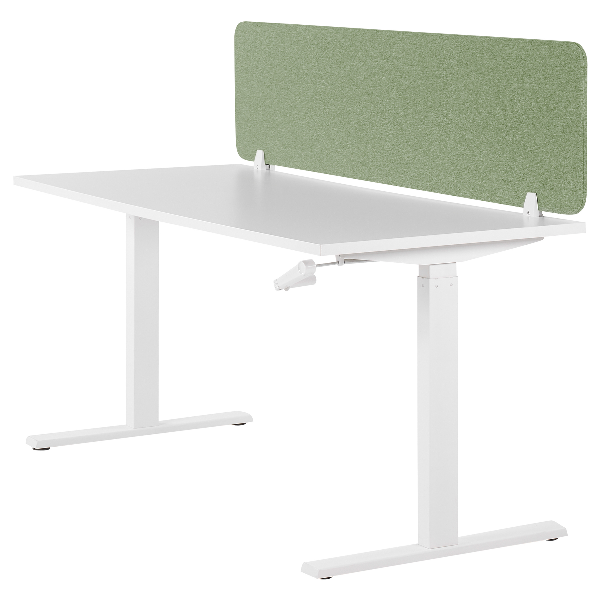 Beliani WALLY - Bureauscherm - Groen - 160 cm - Polyester