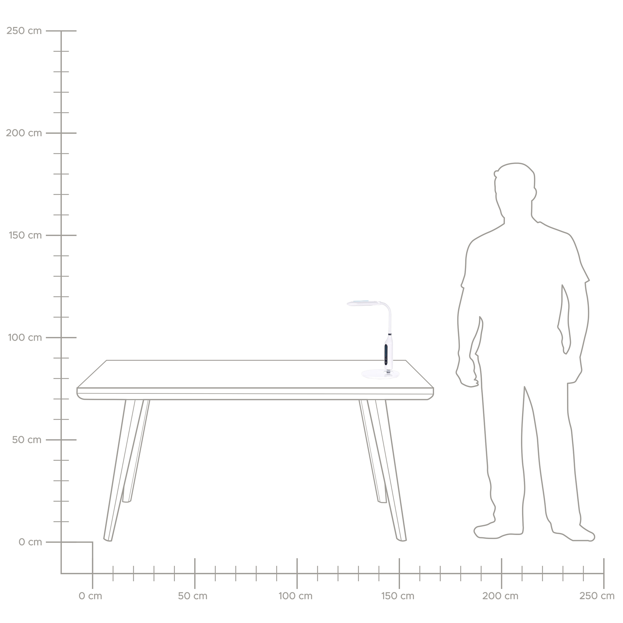 Beliani CYGNUS - Tafellamp - Wit - Synthetisch materiaal