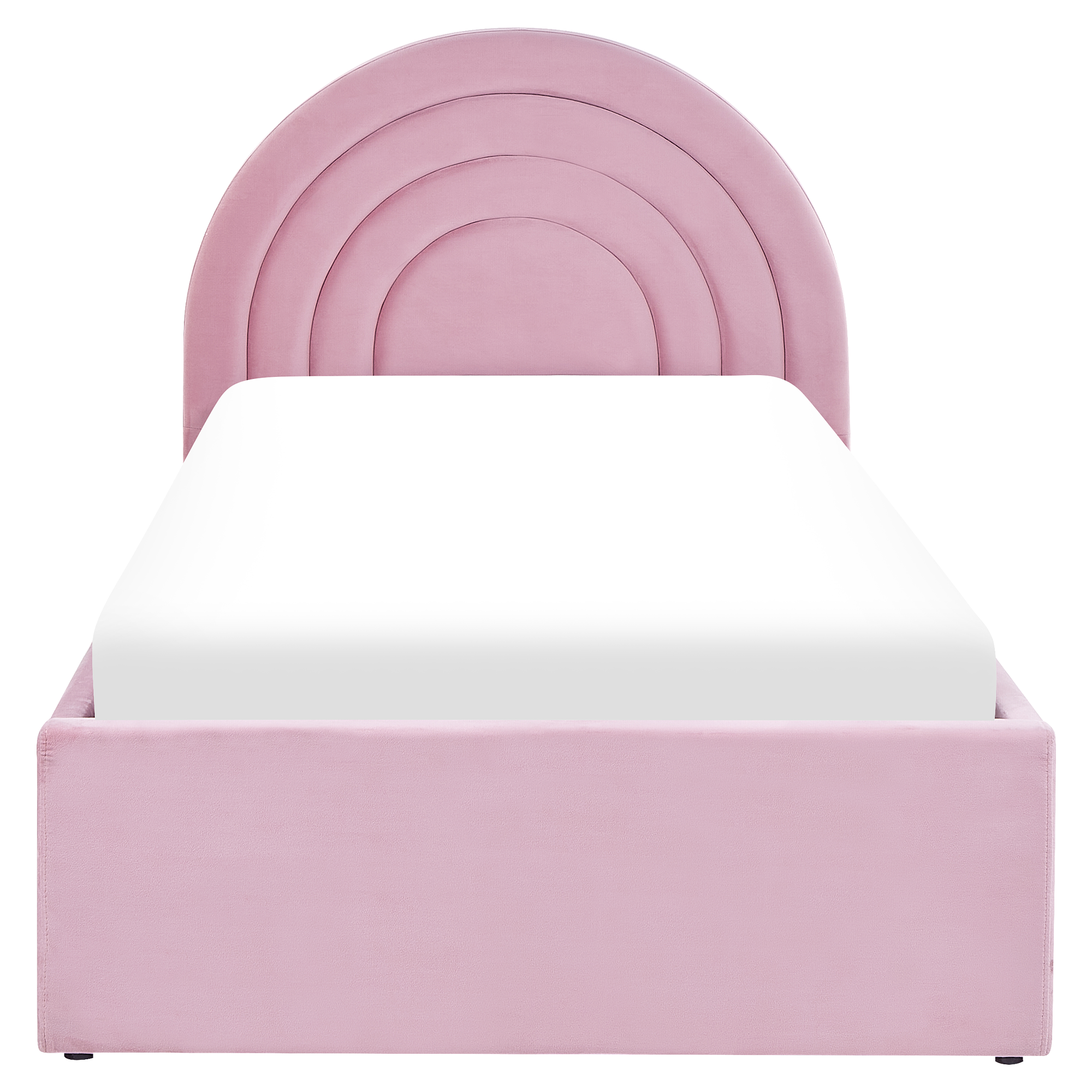 Beliani ANET - Bed met opbergruimte - Roze - 90 x 200 cm - Fluweel
