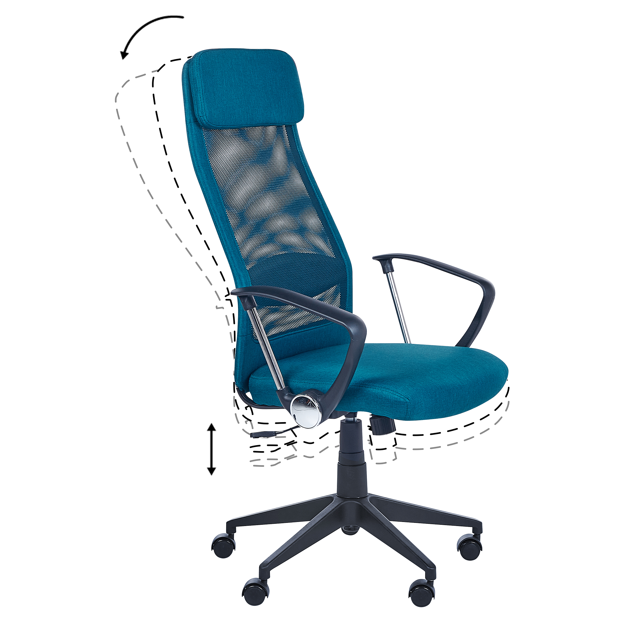 Beliani PIONEER - Bureaustoel - Blauw - Polyester