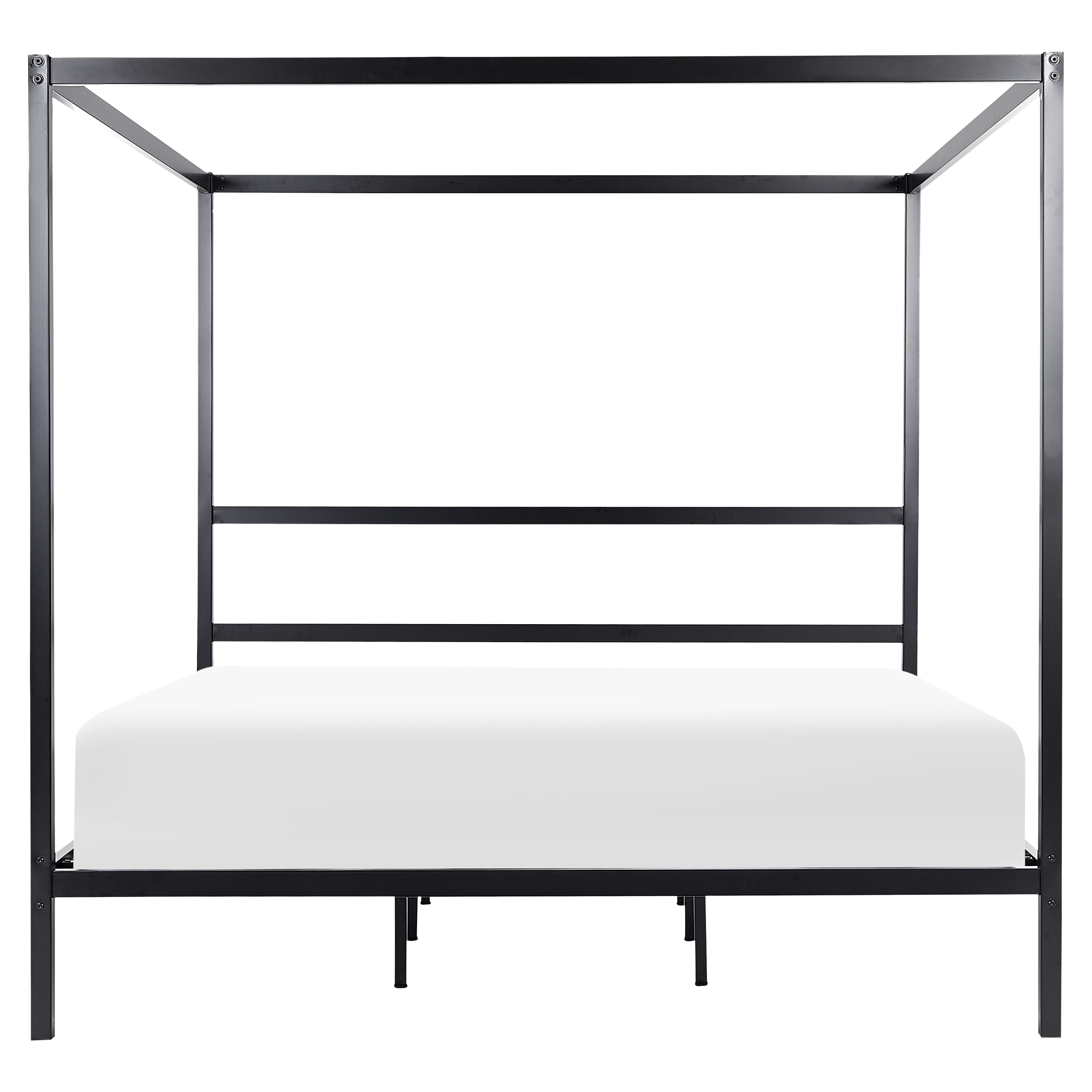 Beliani LESTARDS - Hemelbed - Zwart - 180 x 200 cm - Staal