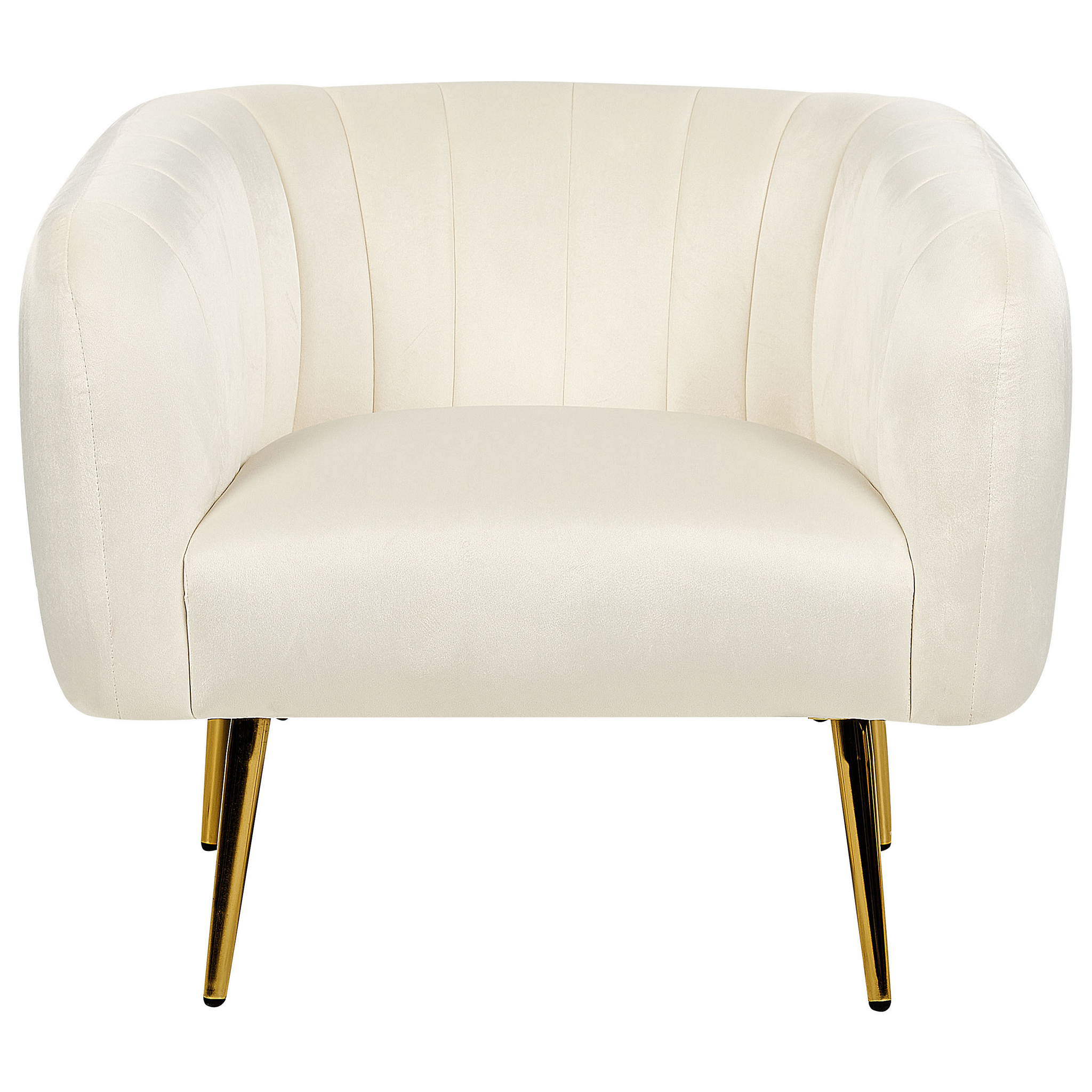 Beliani LACONIA - Fauteuil - Beige - Fluweel