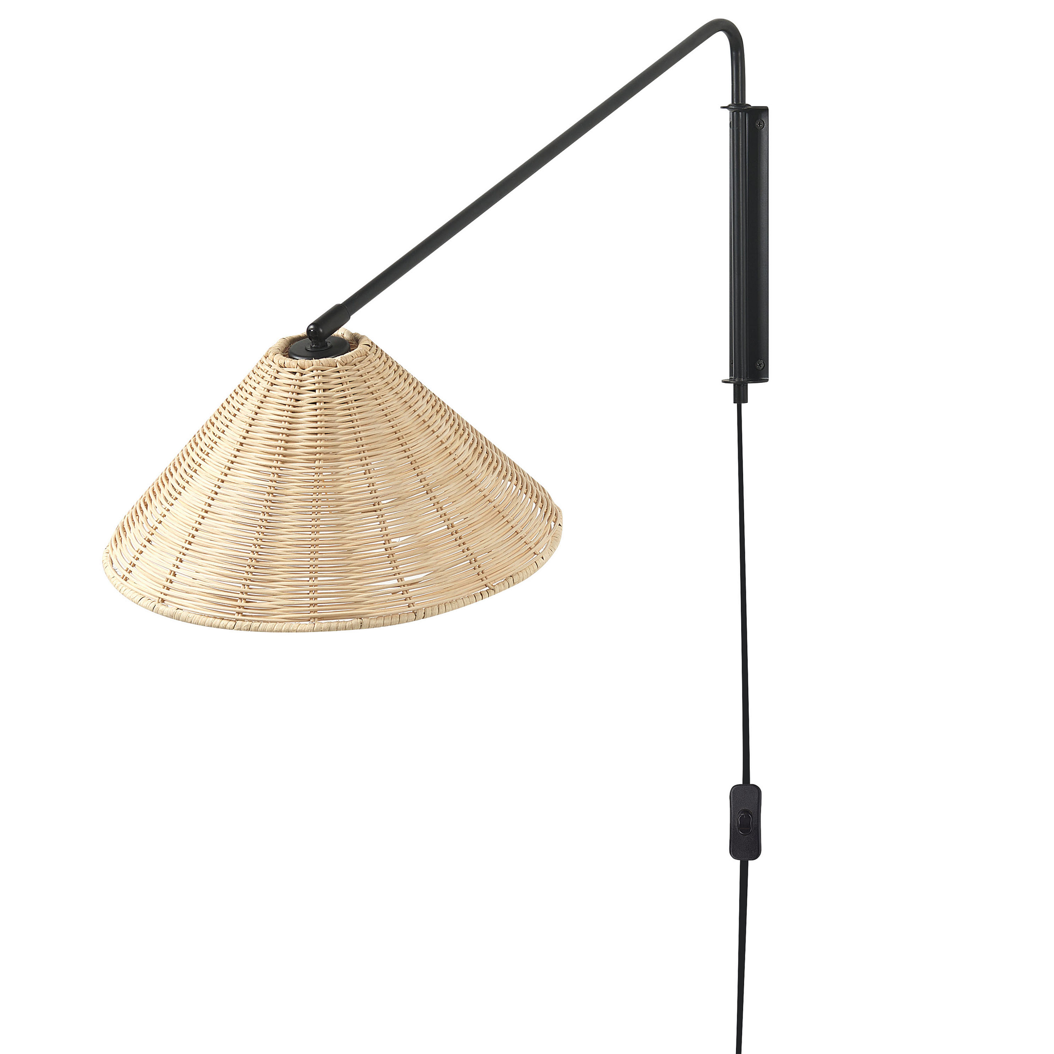 Beliani PALENA - Wandlamp - Natuurlijk - Rotan