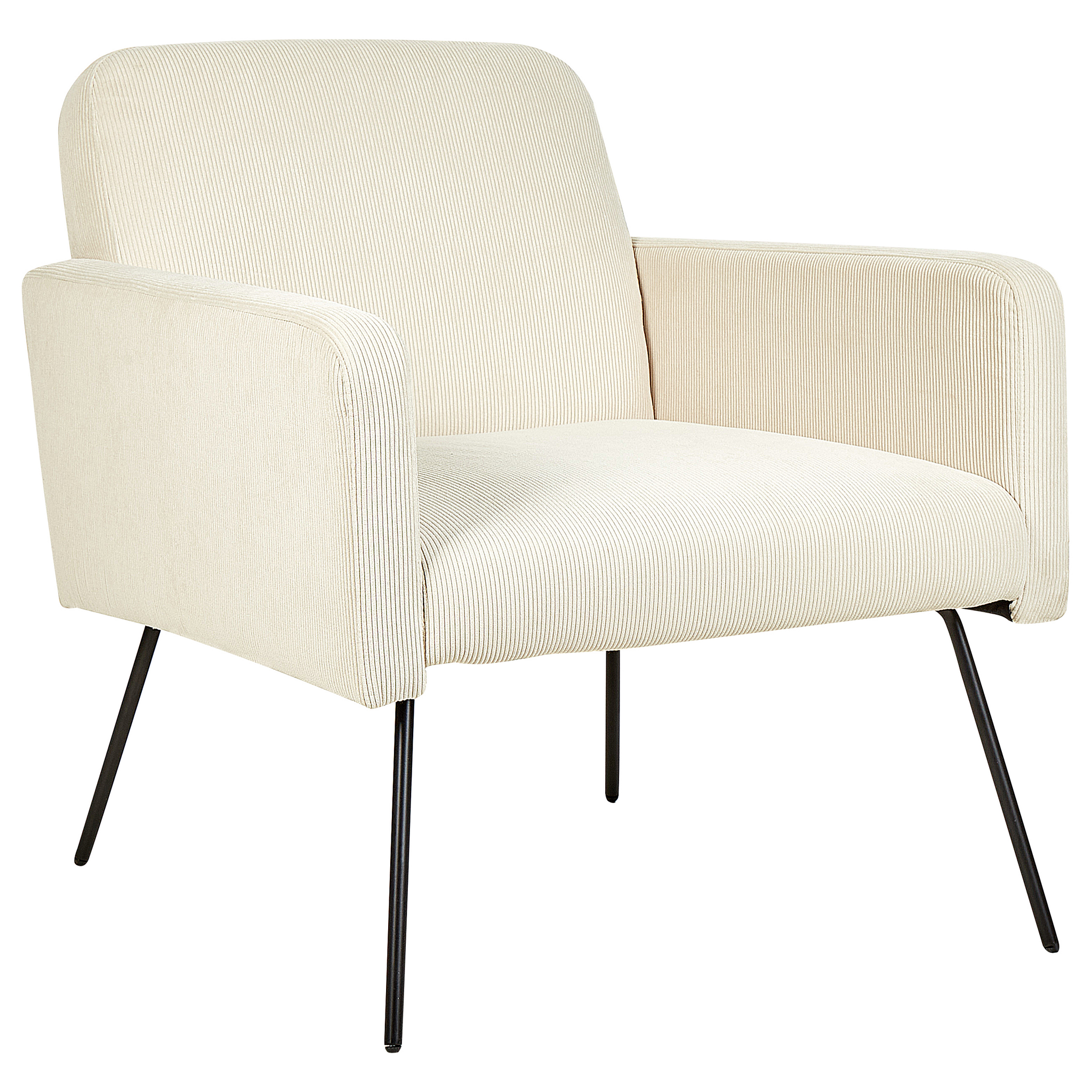 Beliani NARKEN - Fauteuil - Beige - Corduroy