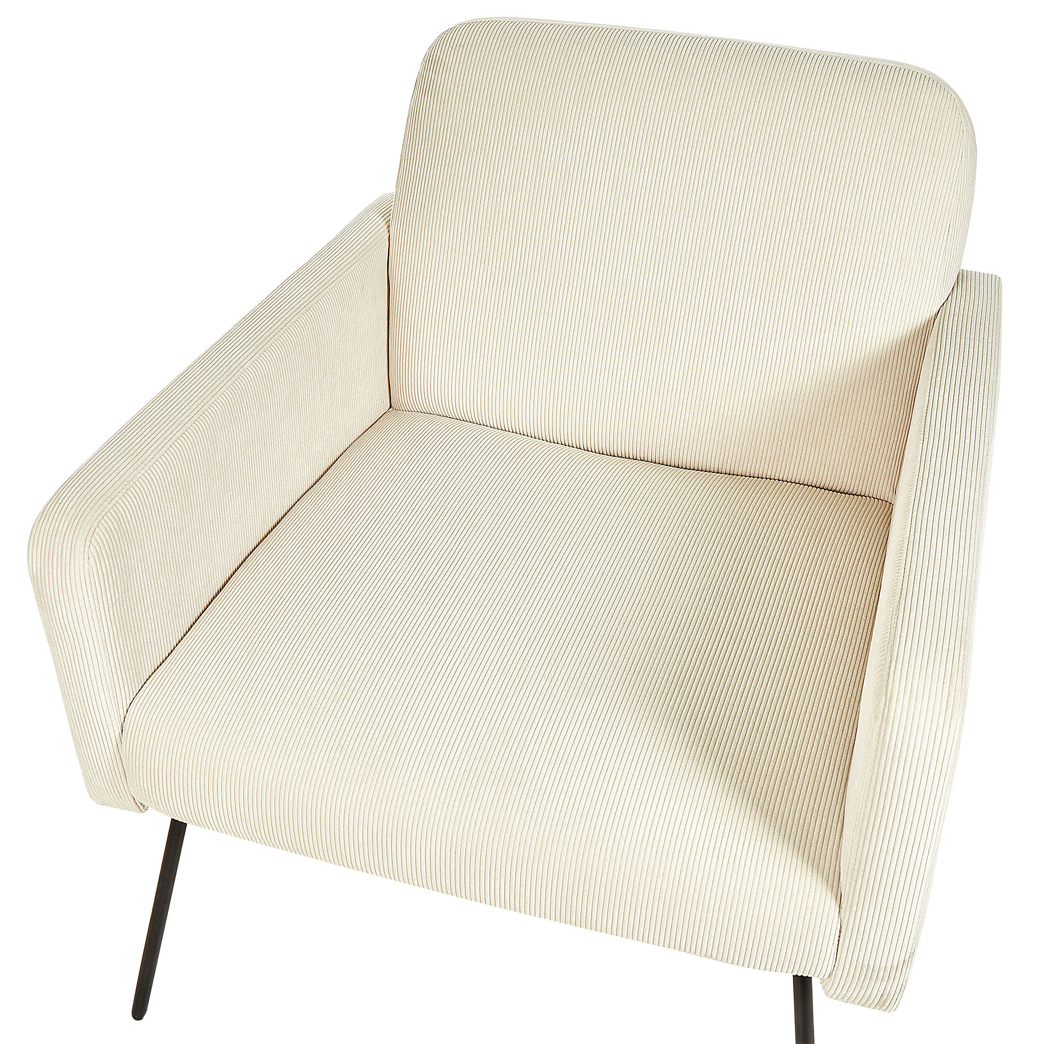 Beliani NARKEN - Fauteuil - Beige - Corduroy