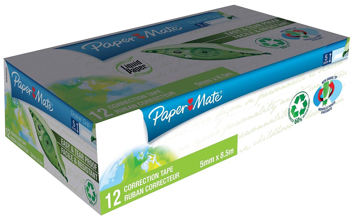 Paper Mate correctieroller Dryline Grip Recycled