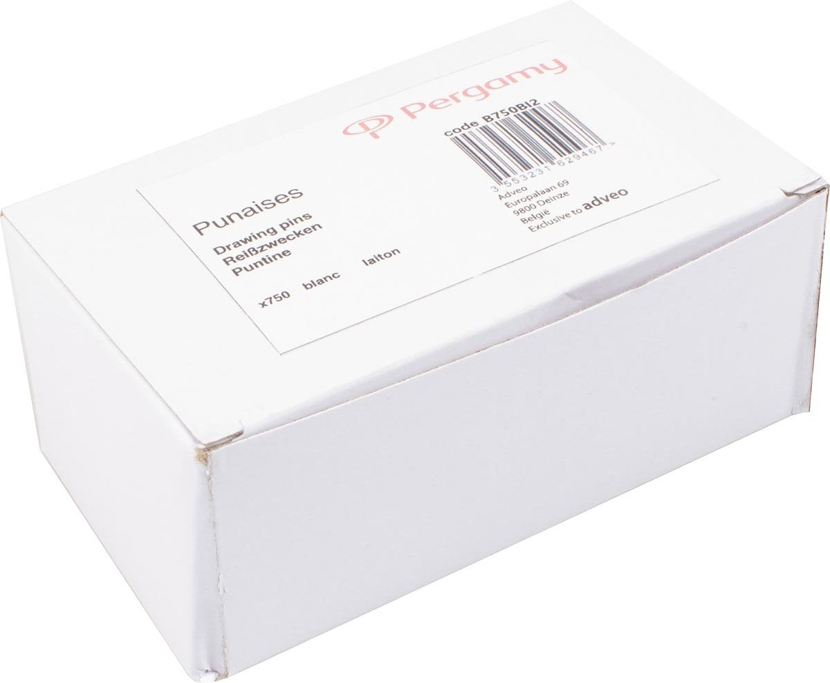 Pergamy punaises wit, doos van 750 stuks