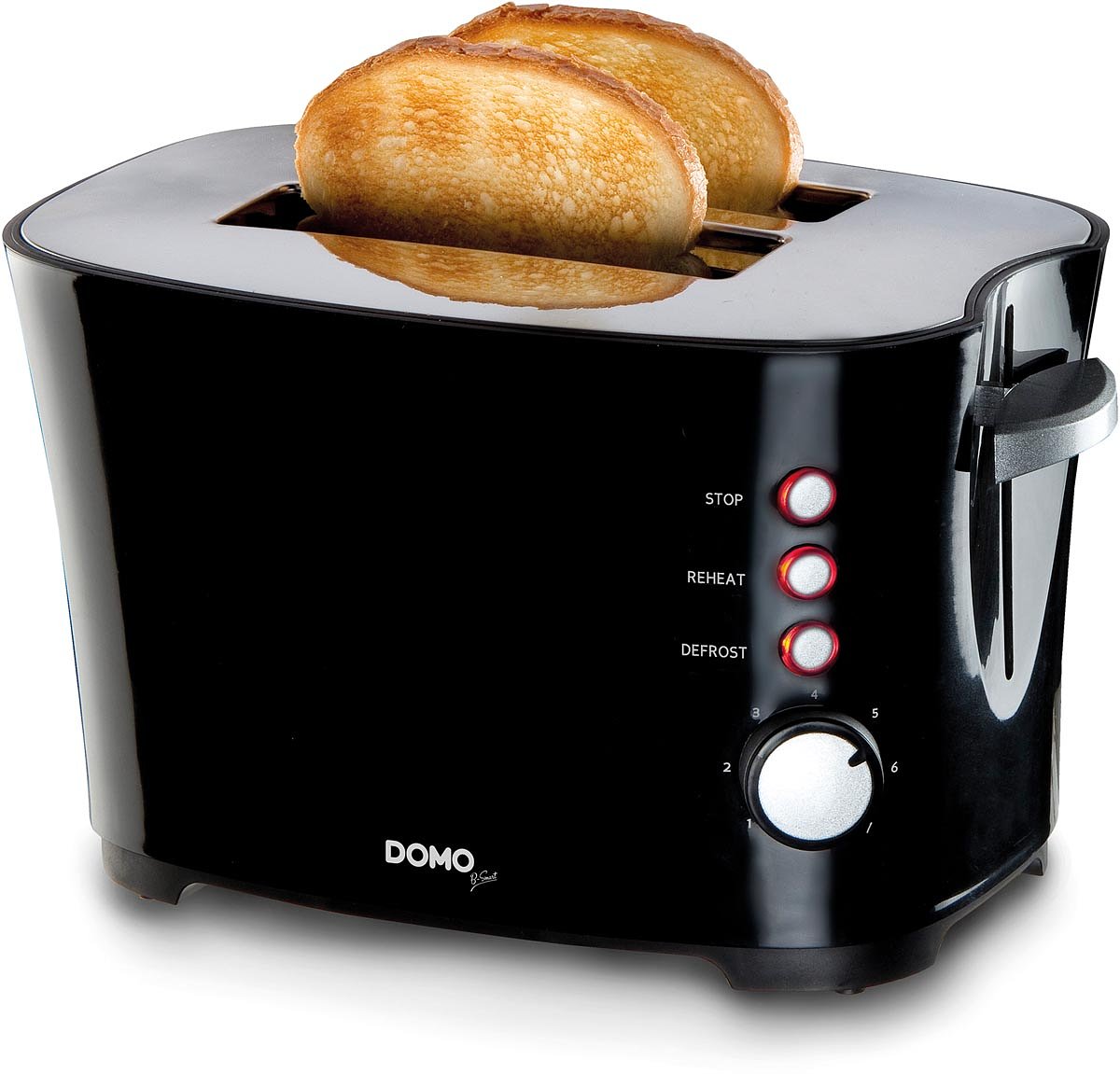 Domo Broodrooster B-Smart, voor 2 sneden brood, zwart