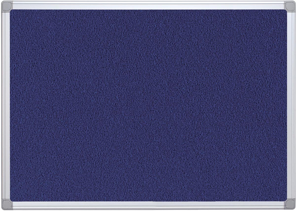 Q-CONNECT textielbord met aluminium frame 90 x 60 cm blauw