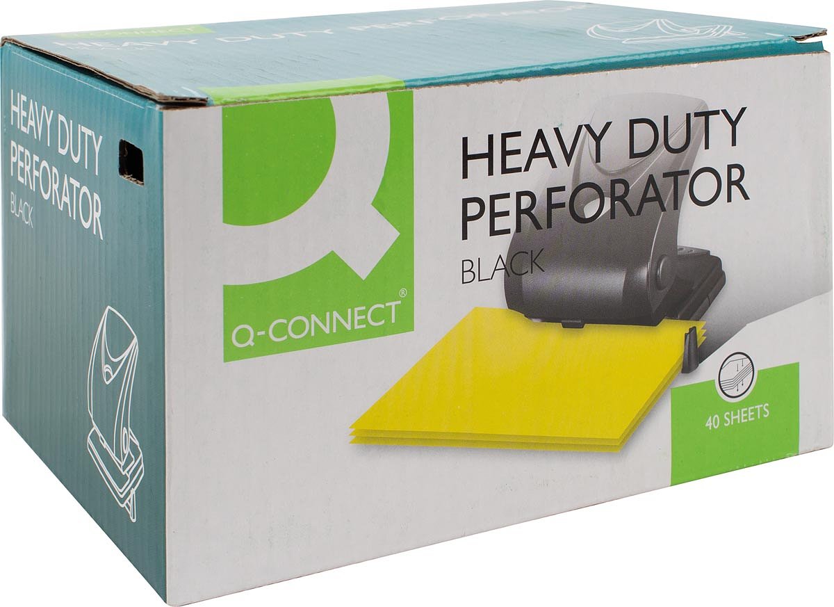 Q-CONNECT perforator Heavy Duty, 40 blad, zwart