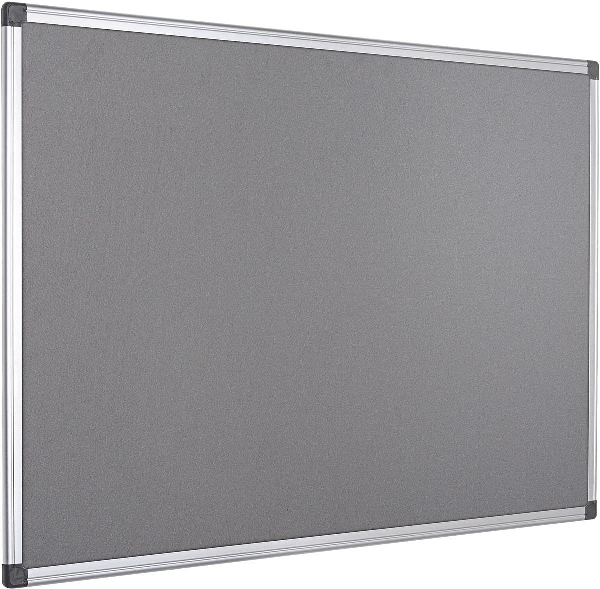 Q-CONNECT textielbord met aluminium frame 60 x 45 cm grijs