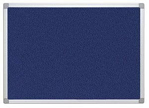 Q-CONNECT textielbord met aluminium frame 60 x 45 cm blauw