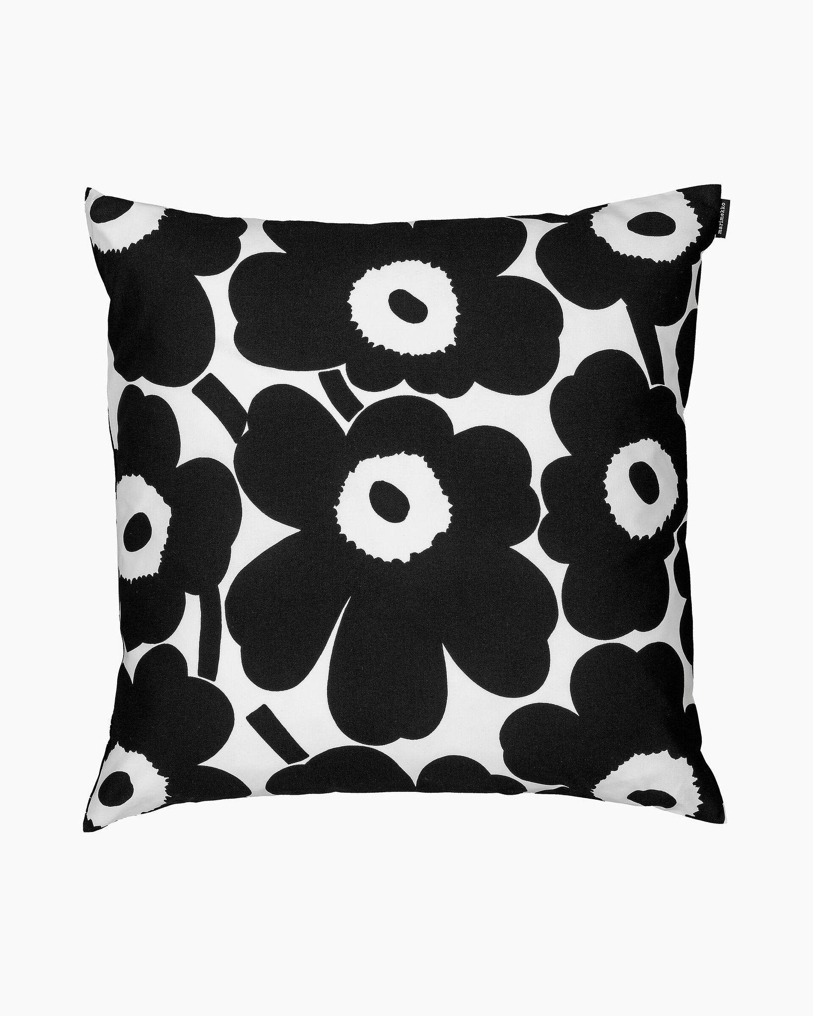 Marimekko Pieni Unikko Kussensloop Zwart Wit 50 x 50cm