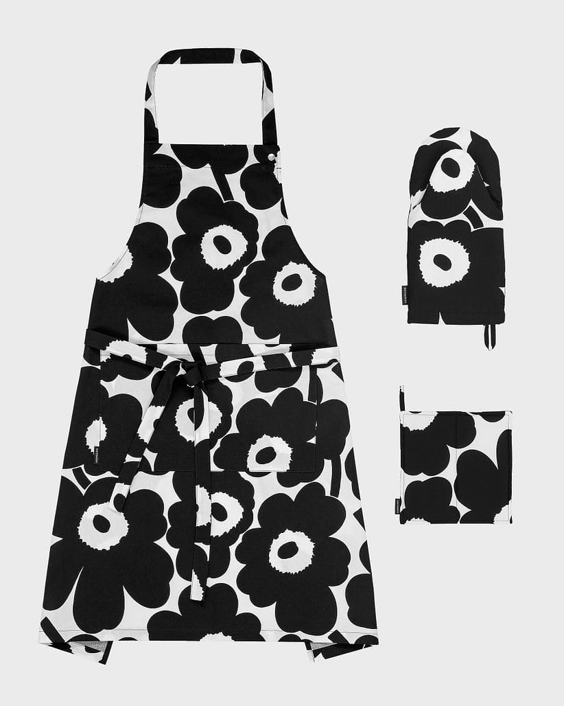 Marimekko Unikko Keuken Textiel Set Zwart