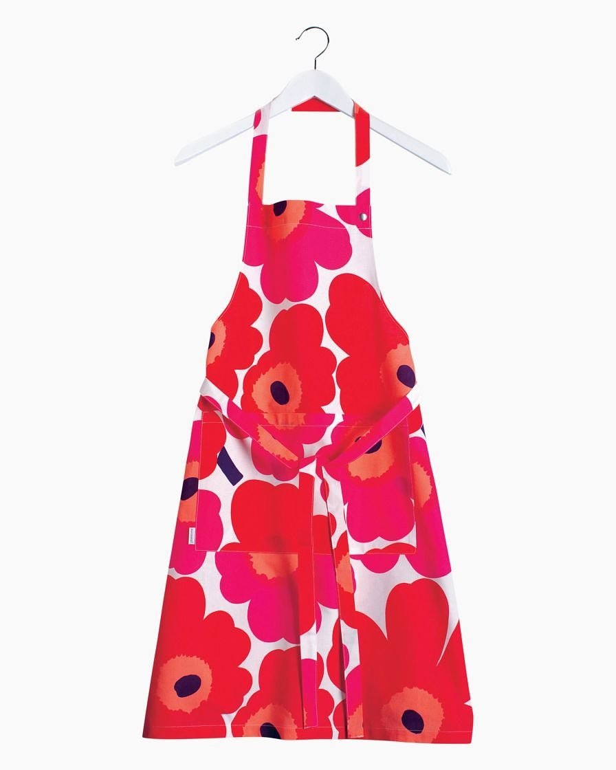 Marimekko schort Pieni Unikko Rood