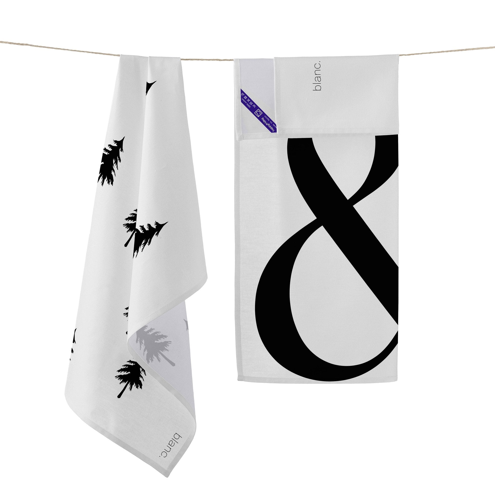 Happy Friday Tea towel (2 pc) Ampersand 70x50 cm Multicolor