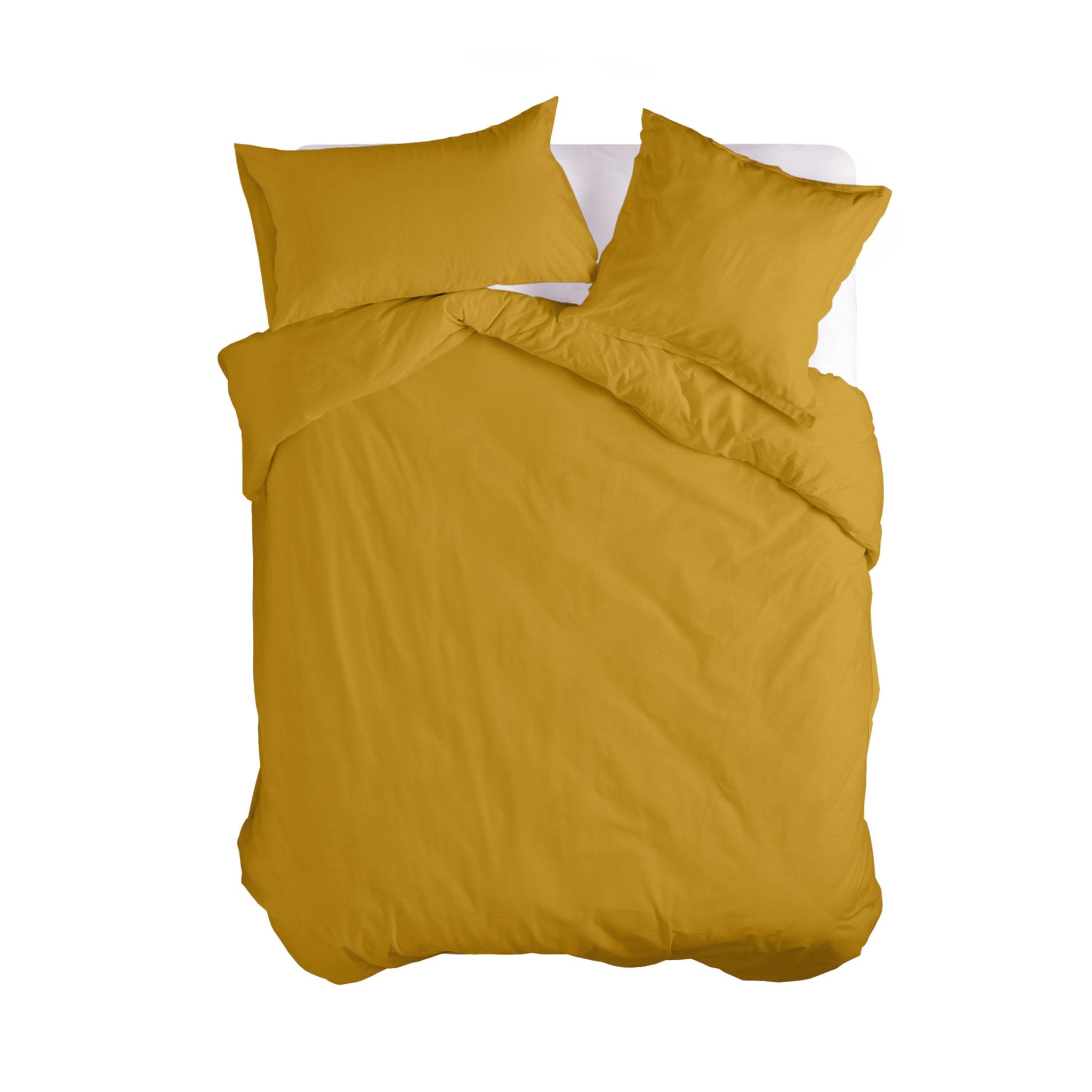 Happy Friday Duvet cover Basic 220x220 cm (Double) Mustard