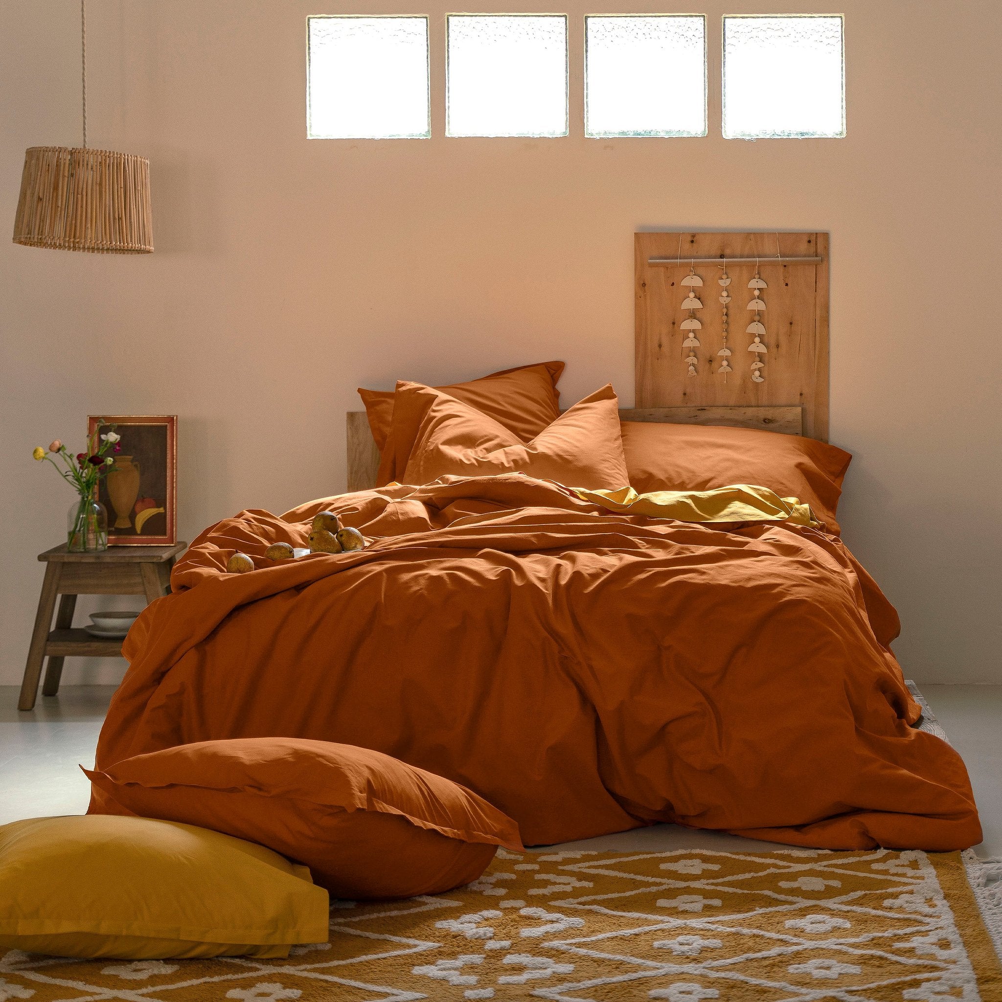 Happy Friday Duvet cover Basic 200x200 cm (Double) Terracotta