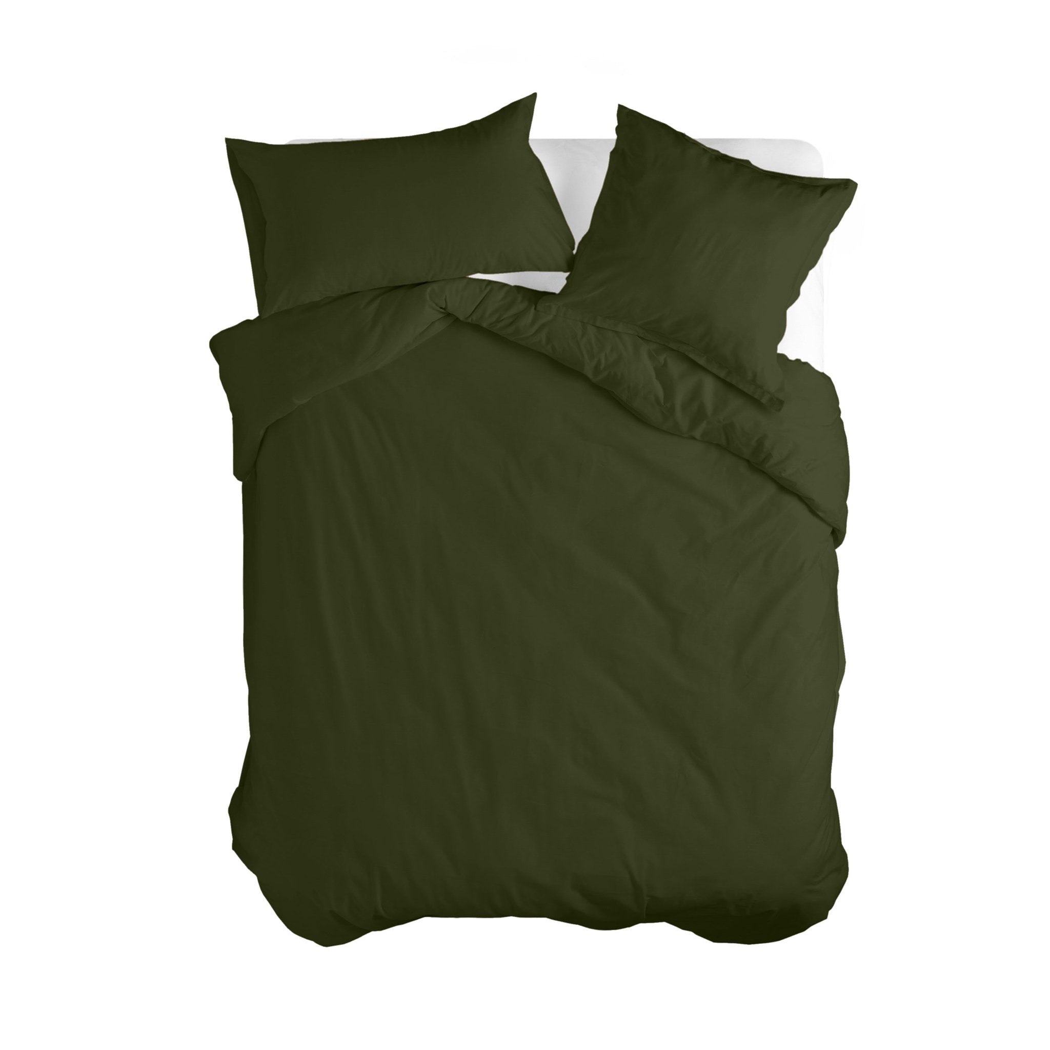 Happy Friday Duvet cover Basic 220x220 cm (Double) Olive green