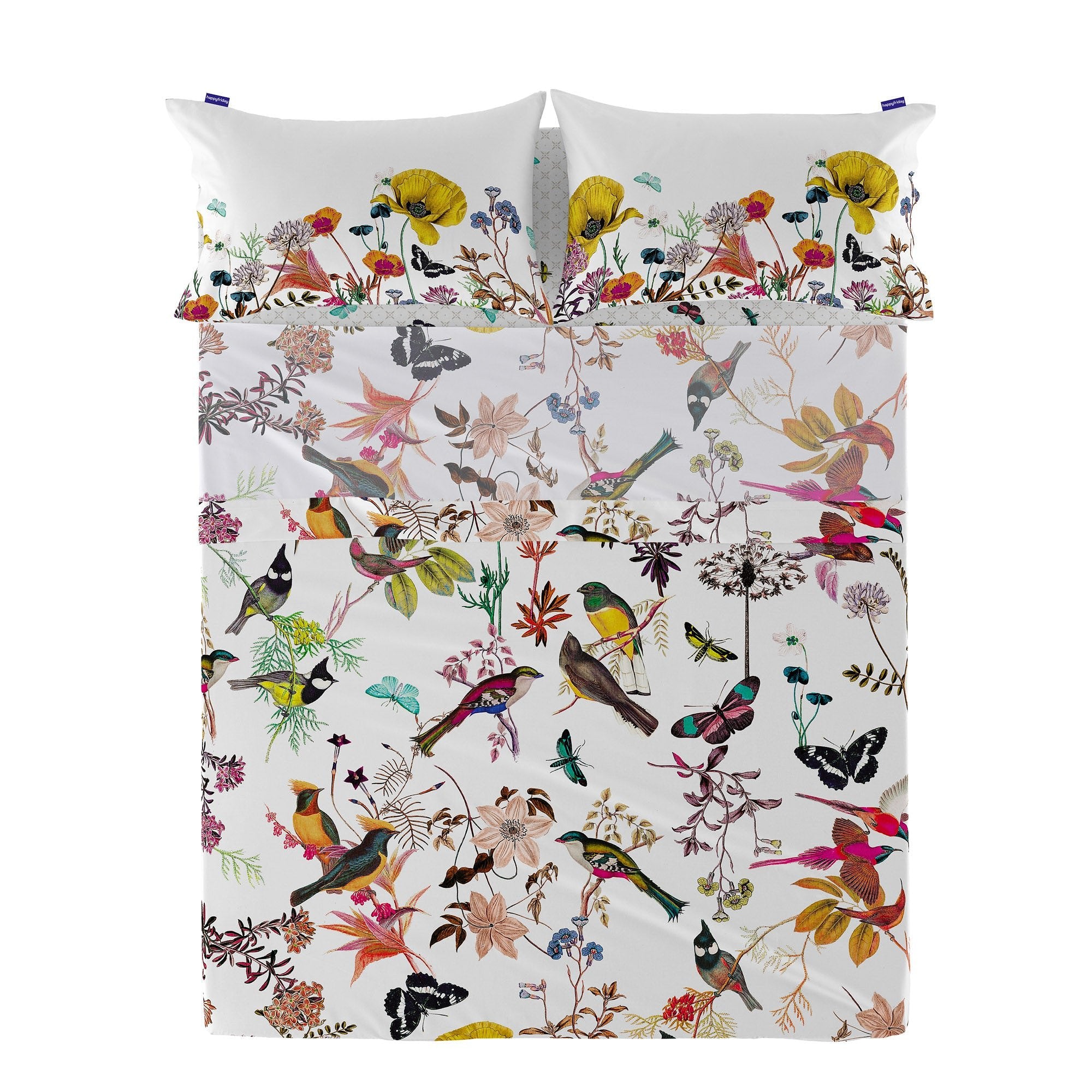Happy Friday Sheet Birds of paradise 180x270 cm (Single) Multicolor