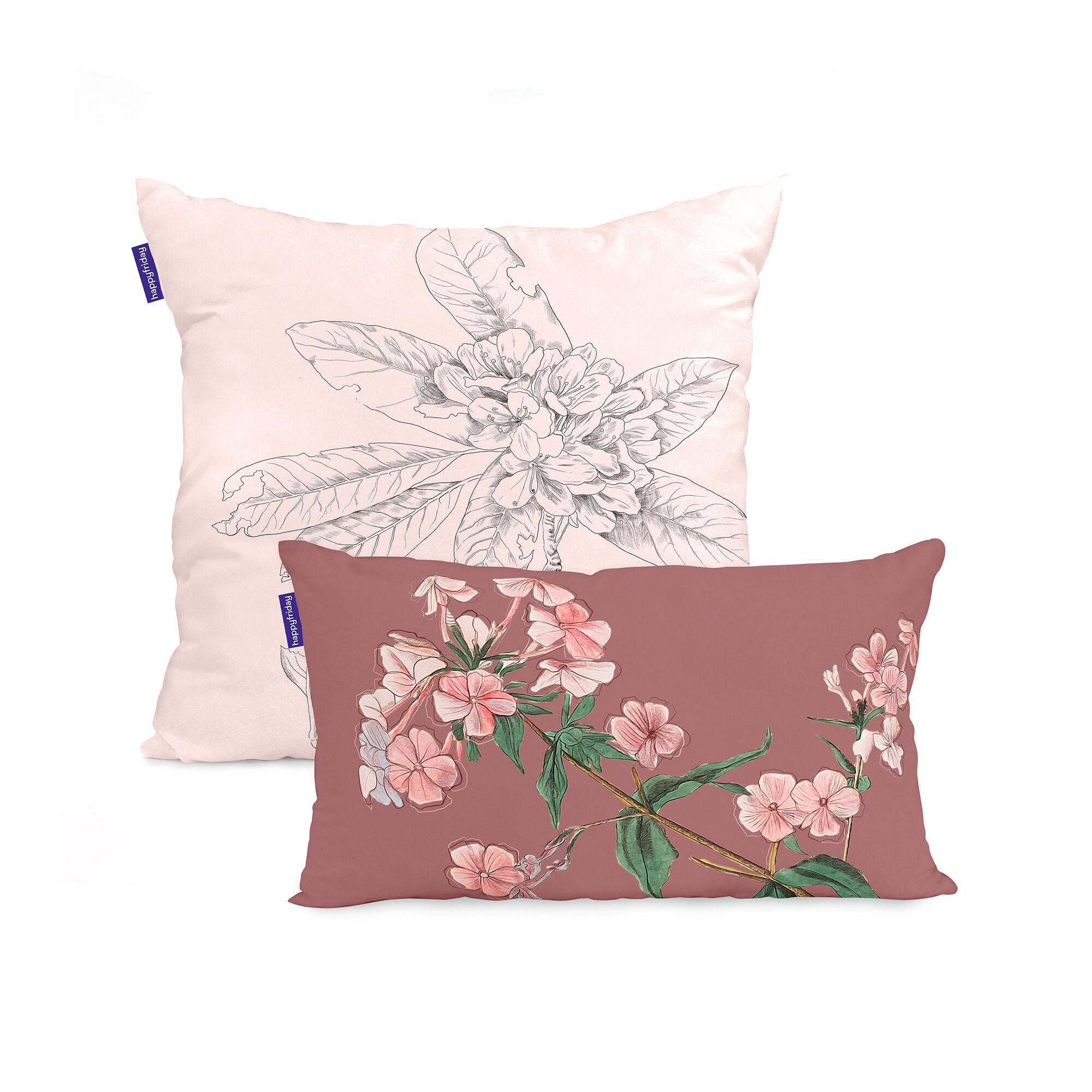 Happy Friday Cushion cover Blooming 50x50 + 50x30 cm Multicolor